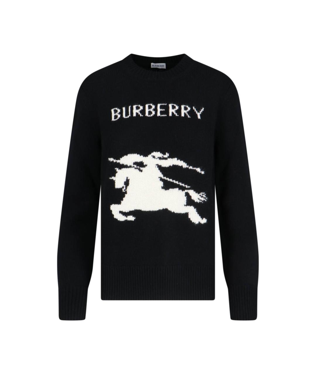 BURBERRY Черный шерстяной джемпер / свитер, фото 1