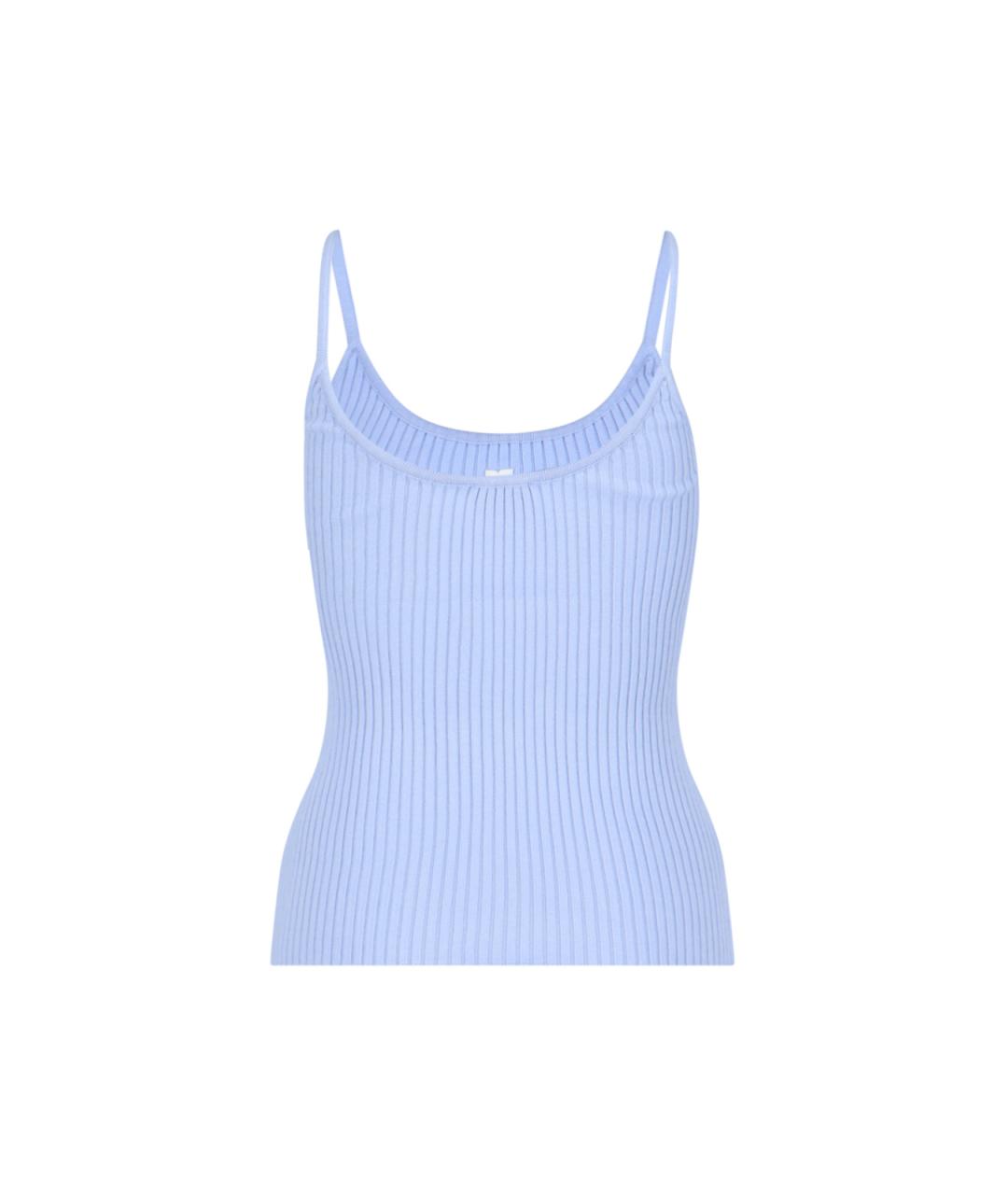 COURREGES Голубая вискозная майка, фото 2