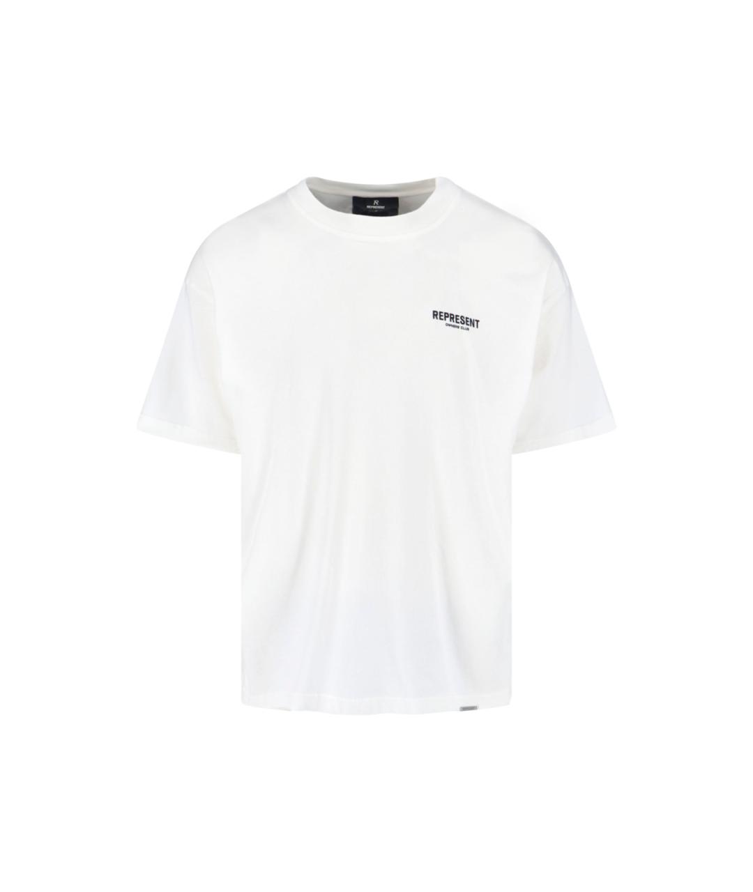 REPRESENT Белая хлопковая футболка, фото 1