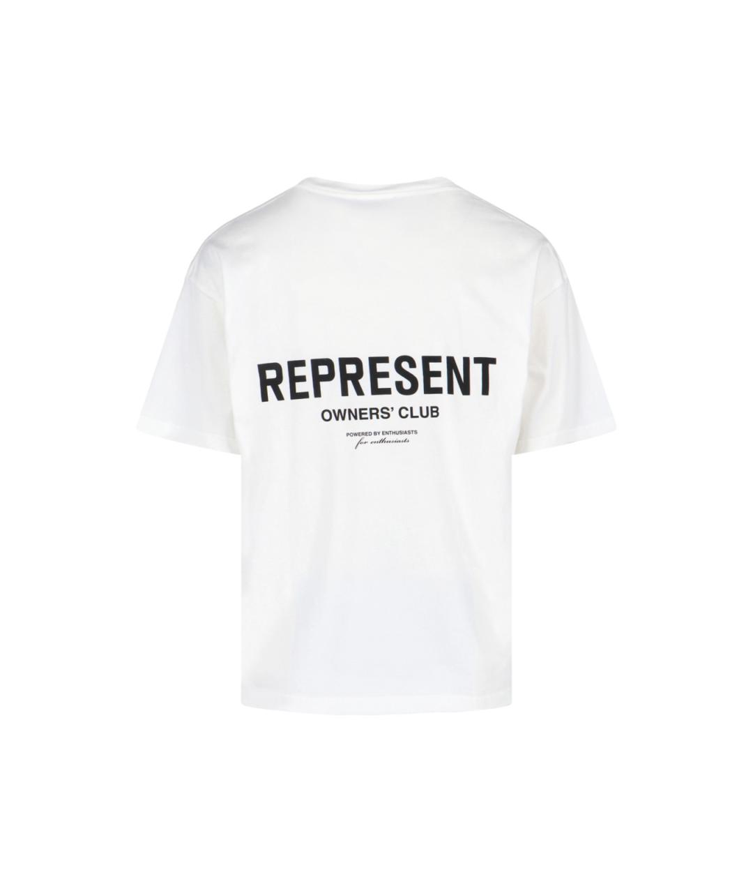 REPRESENT Белая хлопковая футболка, фото 2