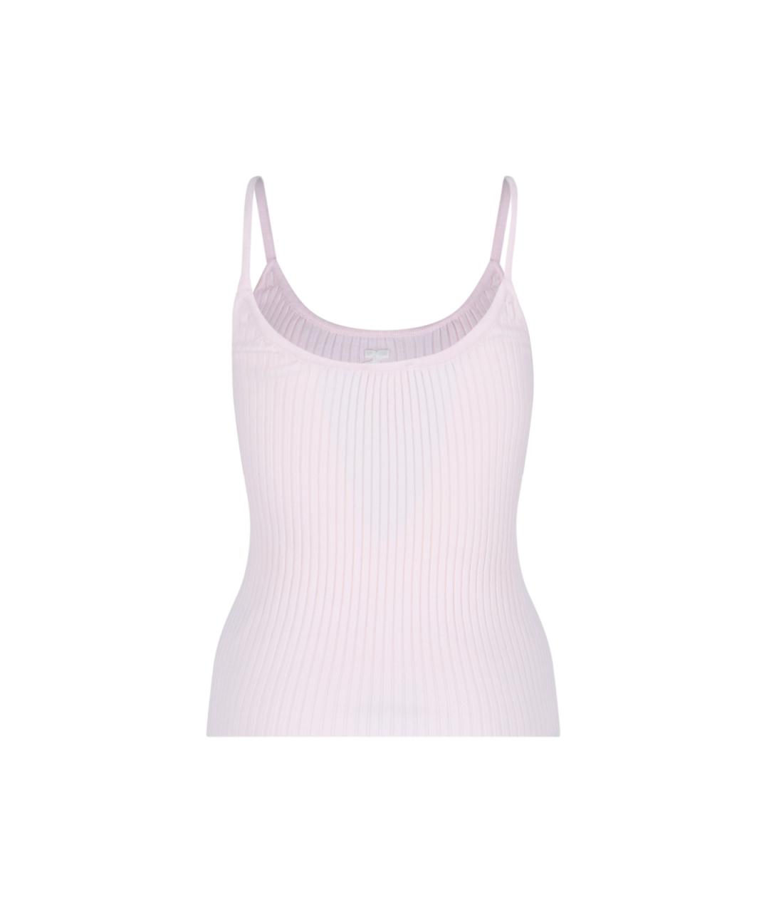 COURREGES Розовая вискозная майка, фото 2
