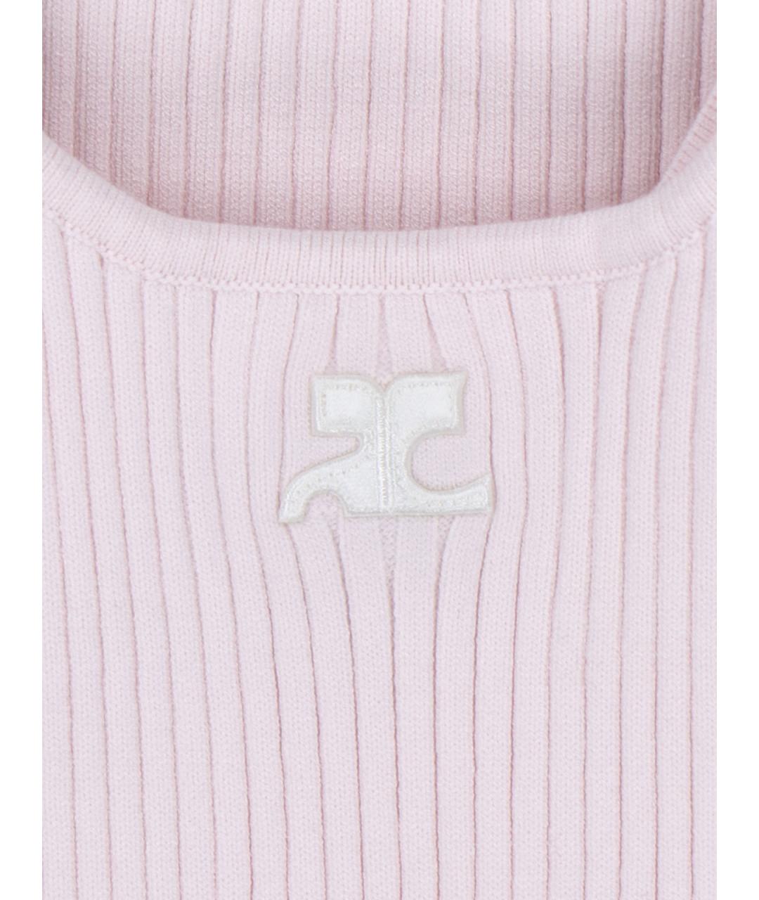 COURREGES Розовая вискозная майка, фото 3