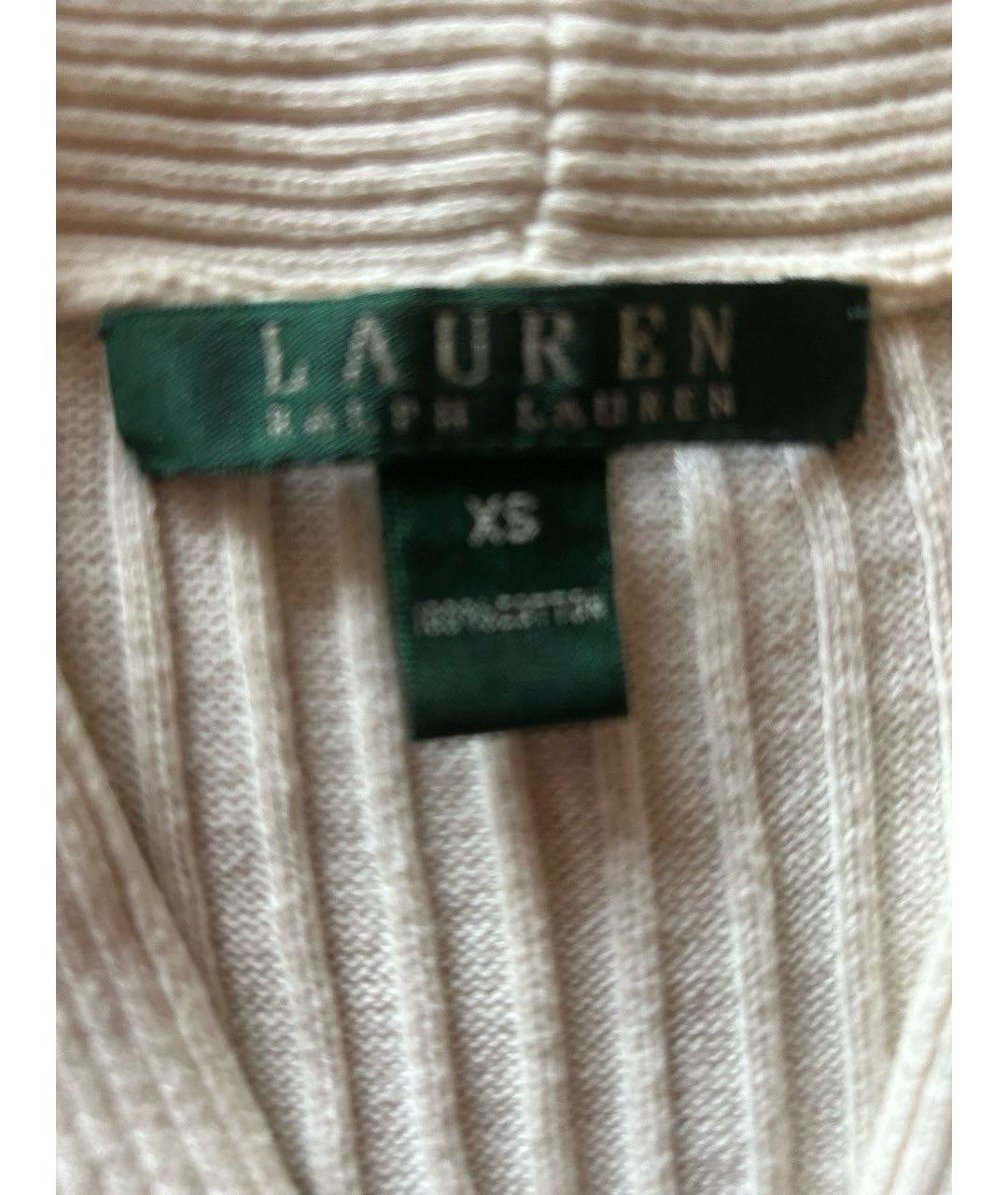RALPH LAUREN Бежевый хлопковый джемпер / свитер, фото 6