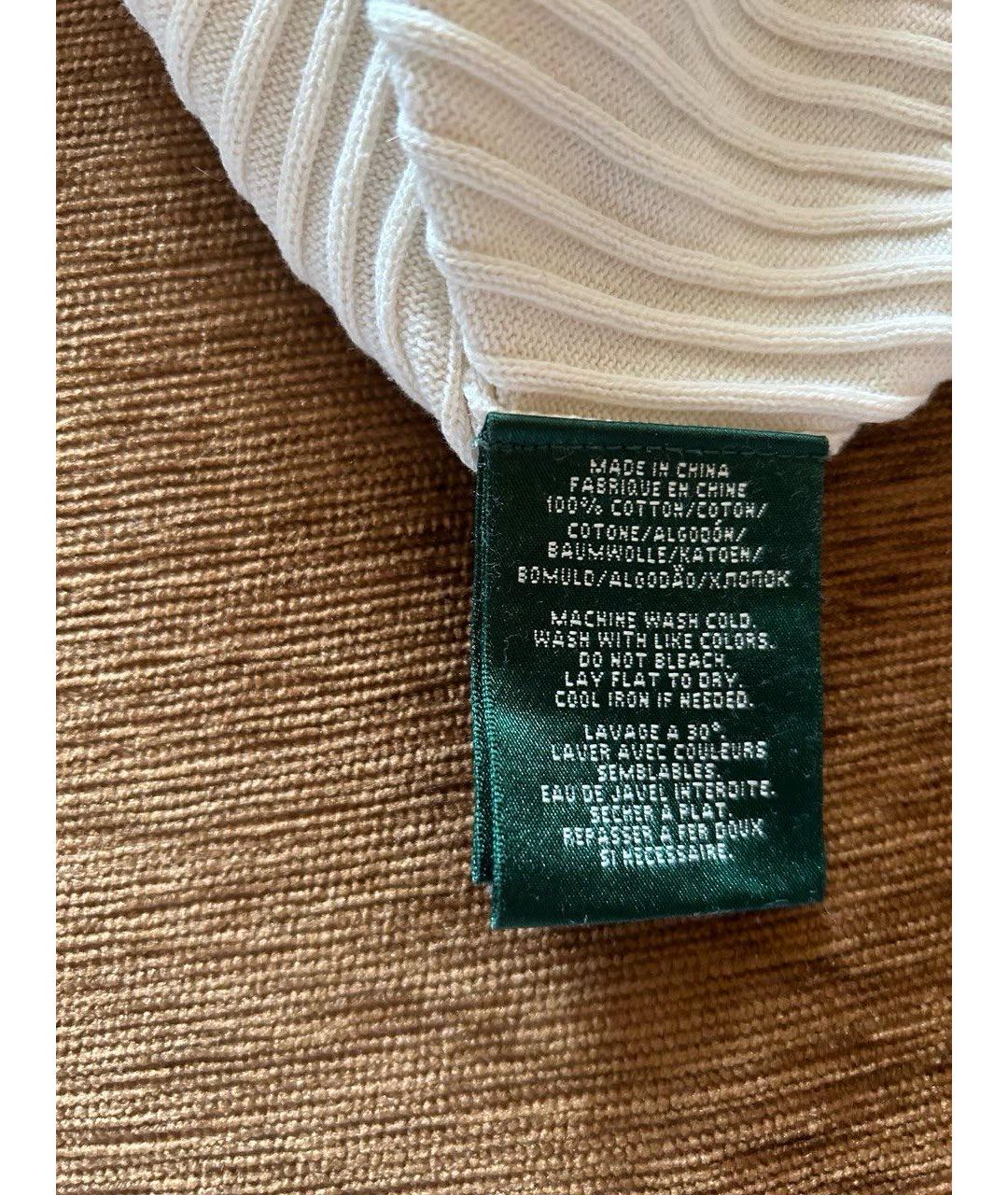 RALPH LAUREN Бежевый хлопковый джемпер / свитер, фото 3