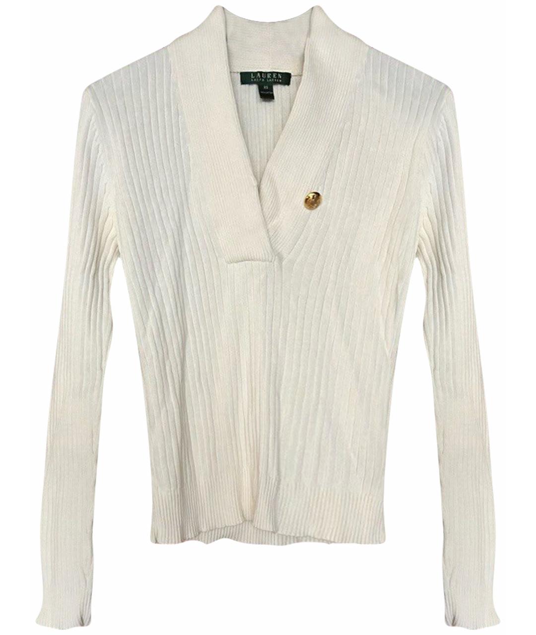 RALPH LAUREN Бежевый хлопковый джемпер / свитер, фото 1