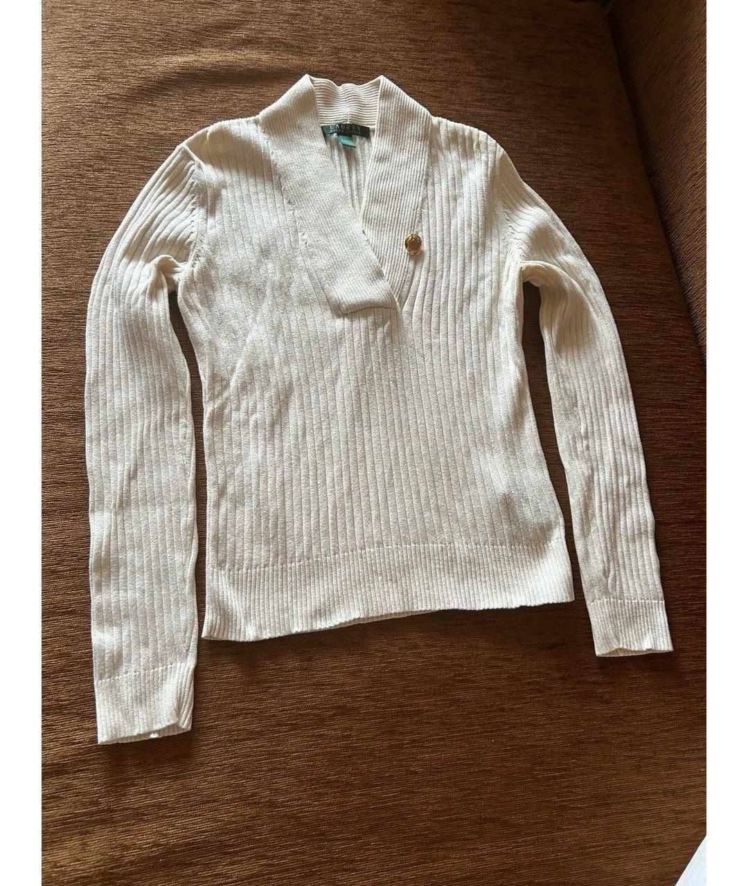 RALPH LAUREN Бежевый хлопковый джемпер / свитер, фото 7