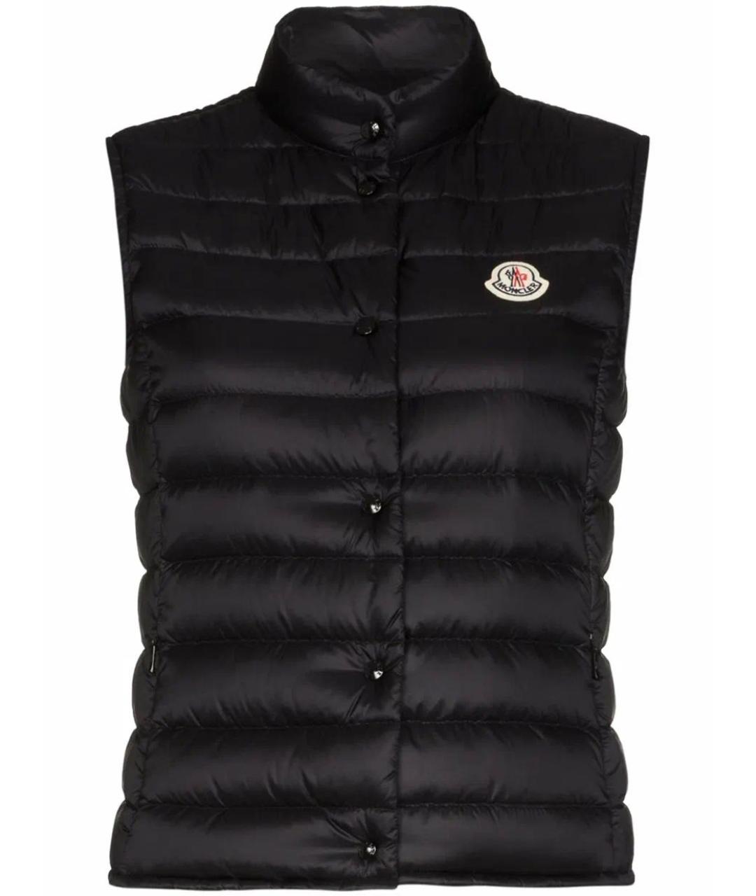 MONCLER Черный полиэстеровый жилет, фото 2