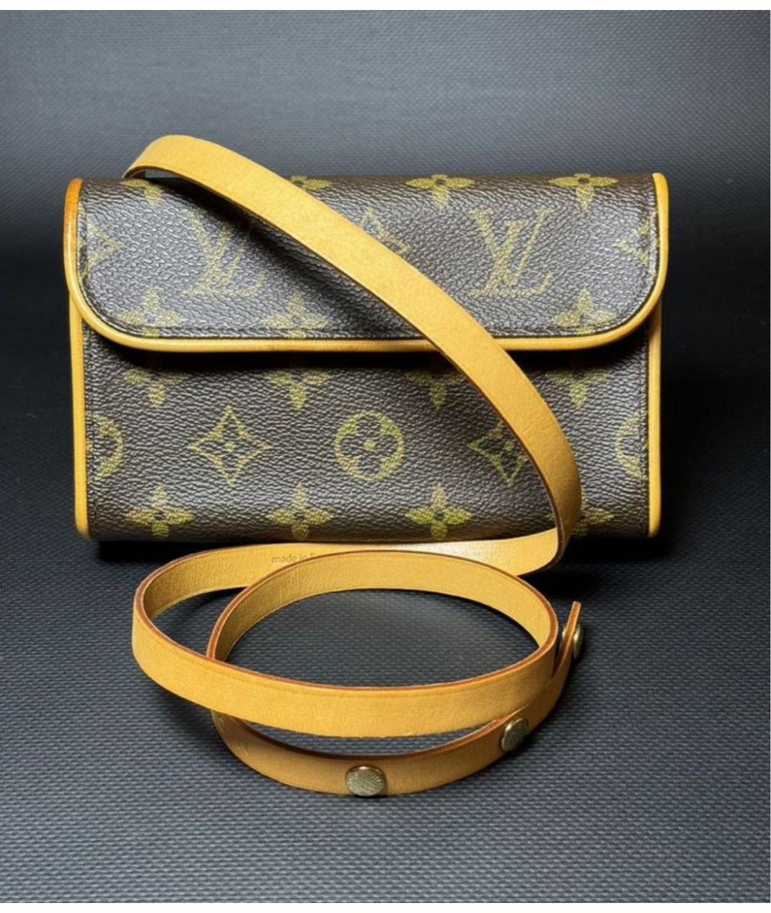 LOUIS VUITTON Коричневая поясная сумка, фото 8