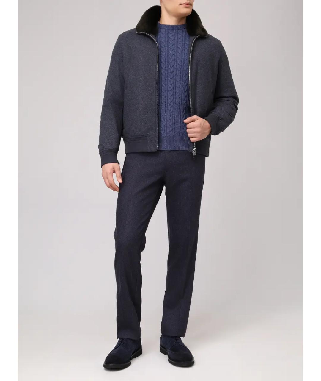 AGNONA Синий кашемировый джемпер / свитер, фото 2