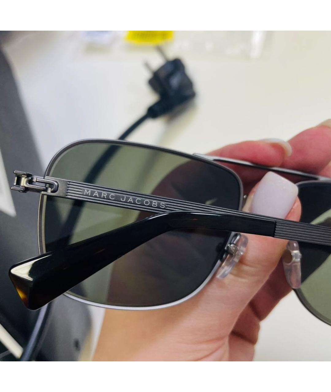 MARC JACOBS Зеленые металлические солнцезащитные очки, фото 5