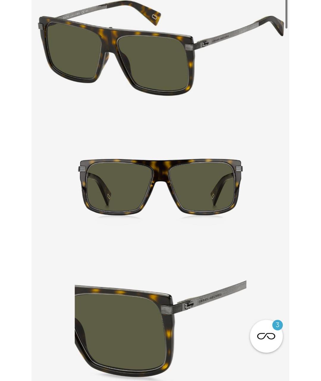 MARC JACOBS Коричневые пластиковые солнцезащитные очки, фото 3