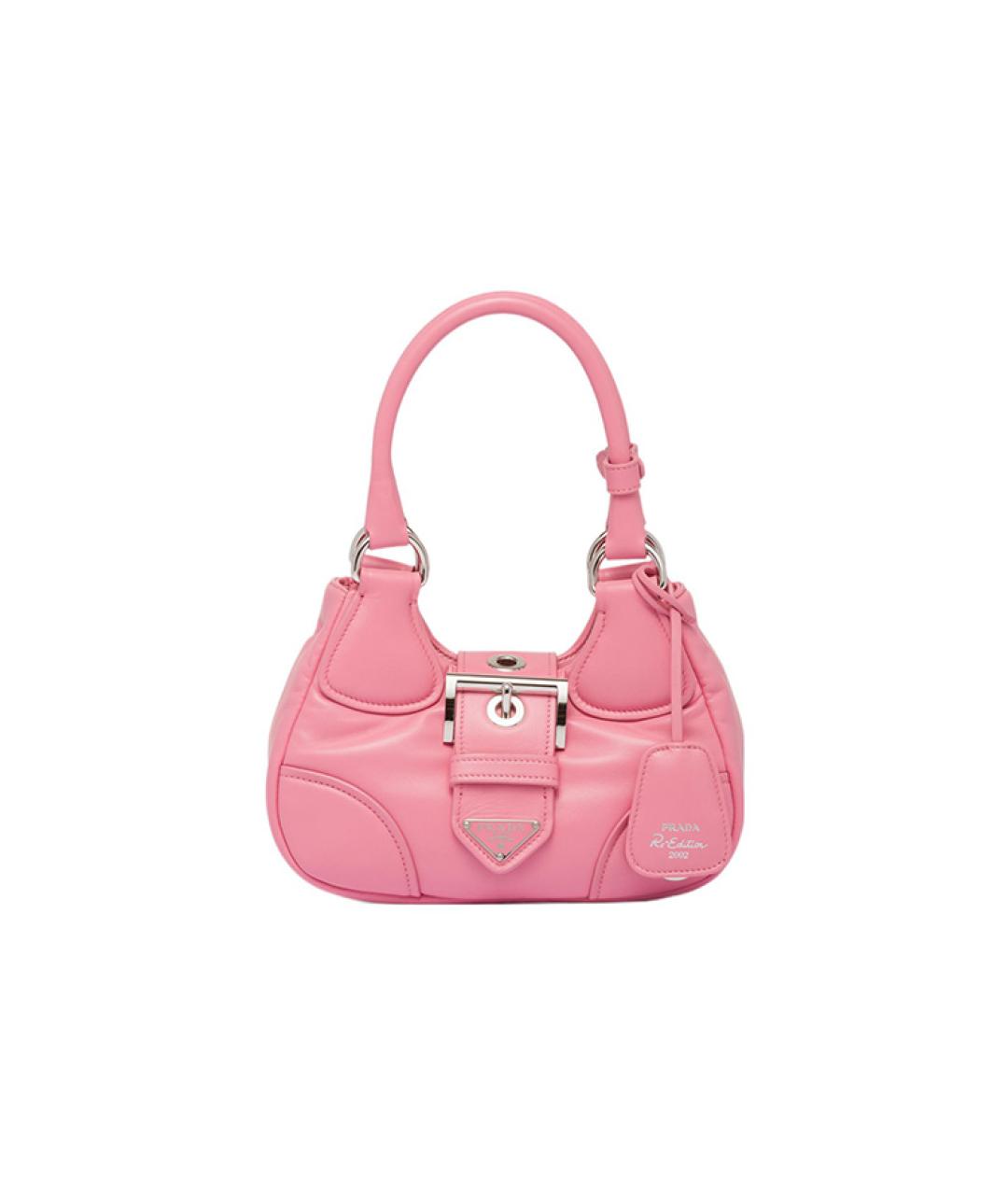 PRADA Розовая кожаная сумка через плечо, фото 8