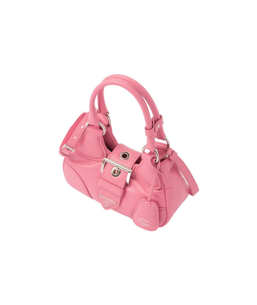 PRADA Розовая кожаная сумка через плечо, фото 2