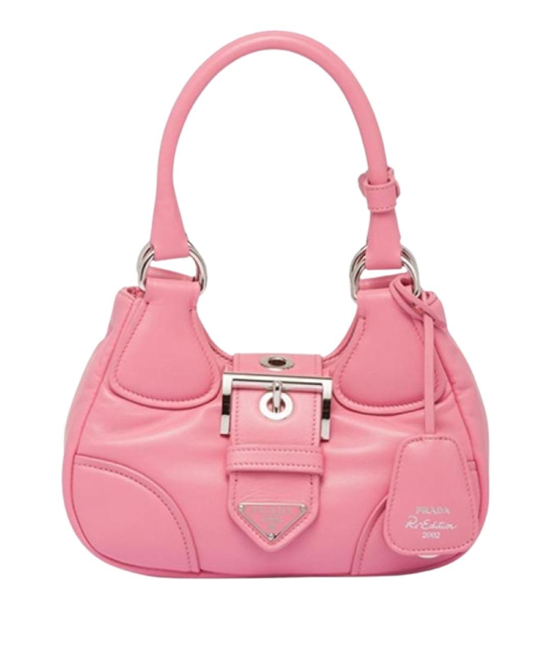 PRADA Розовая кожаная сумка через плечо, фото 1