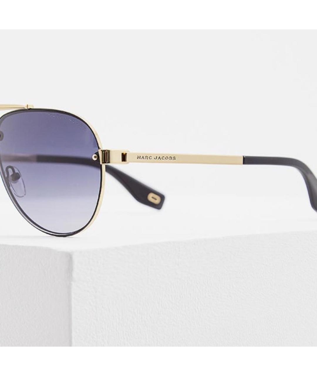 MARC BY MARC JACOBS Золотые металлические солнцезащитные очки, фото 5