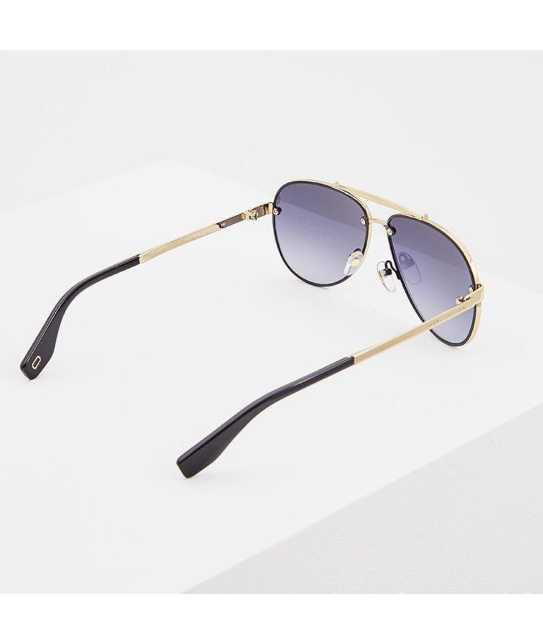 MARC BY MARC JACOBS Золотые металлические солнцезащитные очки, фото 3