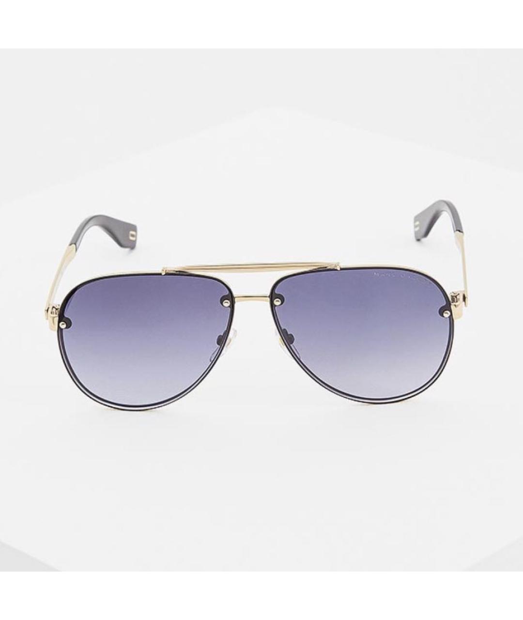 MARC BY MARC JACOBS Золотые металлические солнцезащитные очки, фото 4