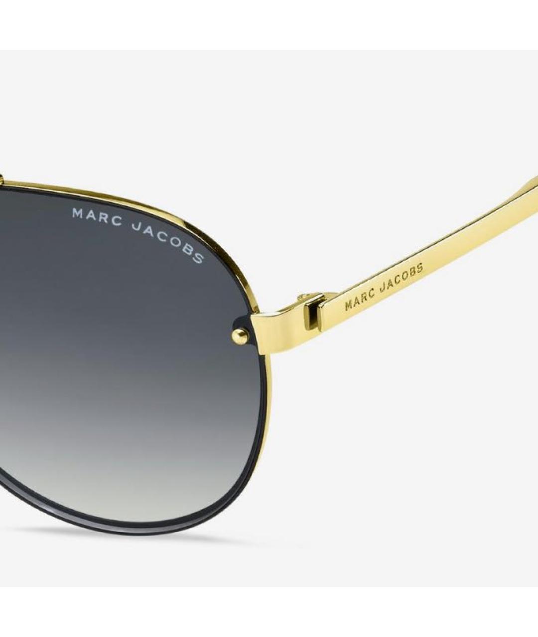 MARC BY MARC JACOBS Золотые металлические солнцезащитные очки, фото 2