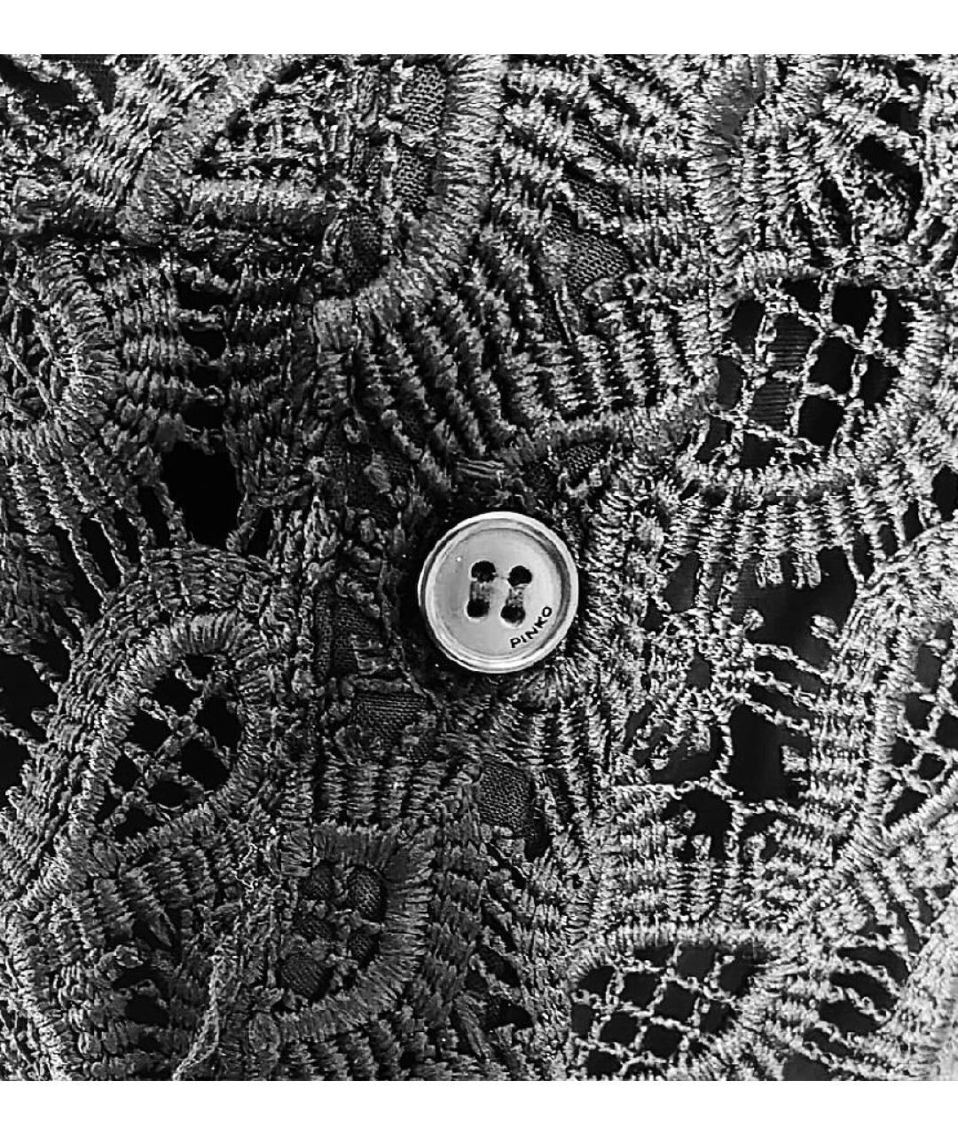 PINKO Черное полиэстеровое повседневное платье, фото 6