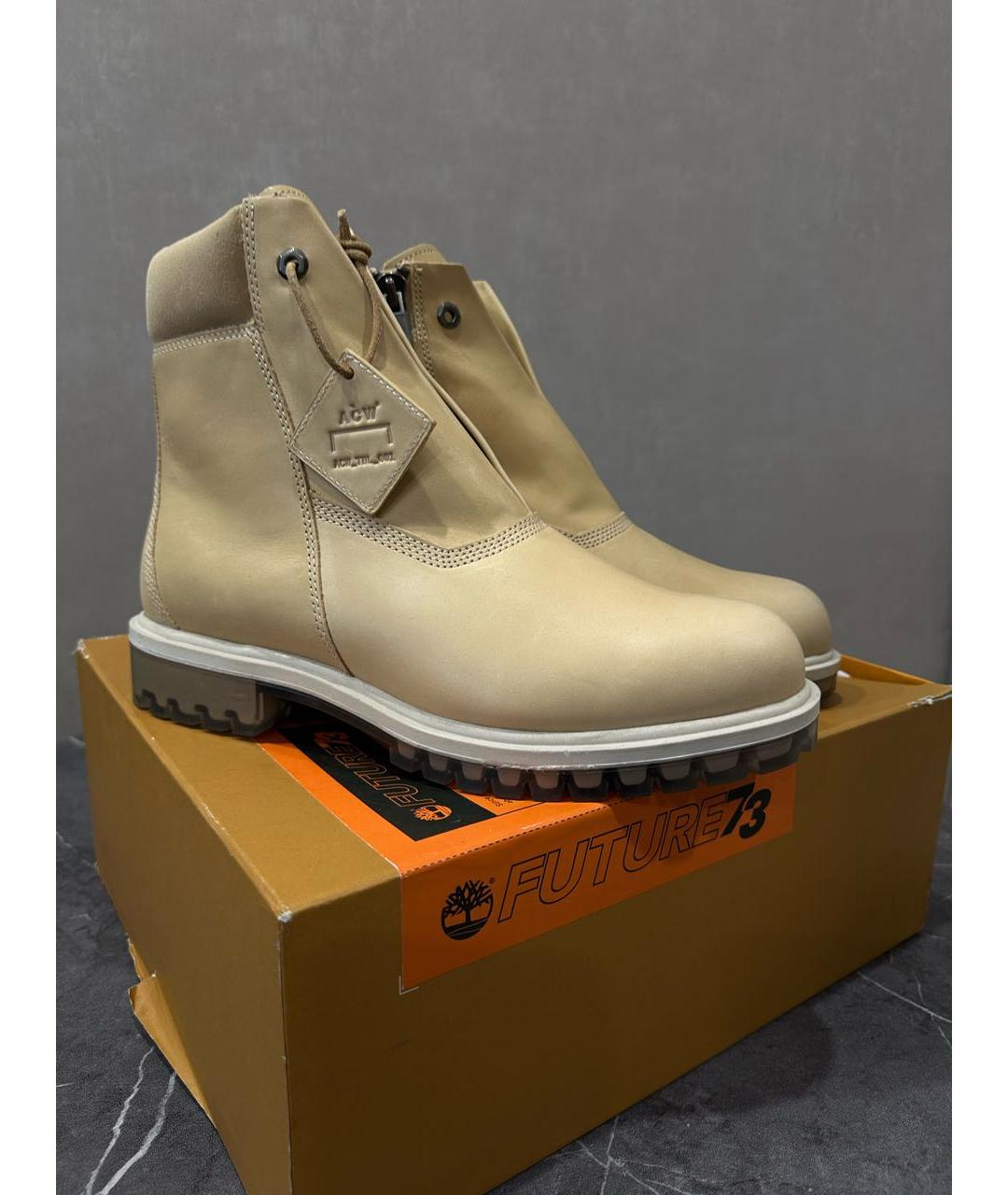 TIMBERLAND Бежевые кожаные высокие ботинки, фото 5