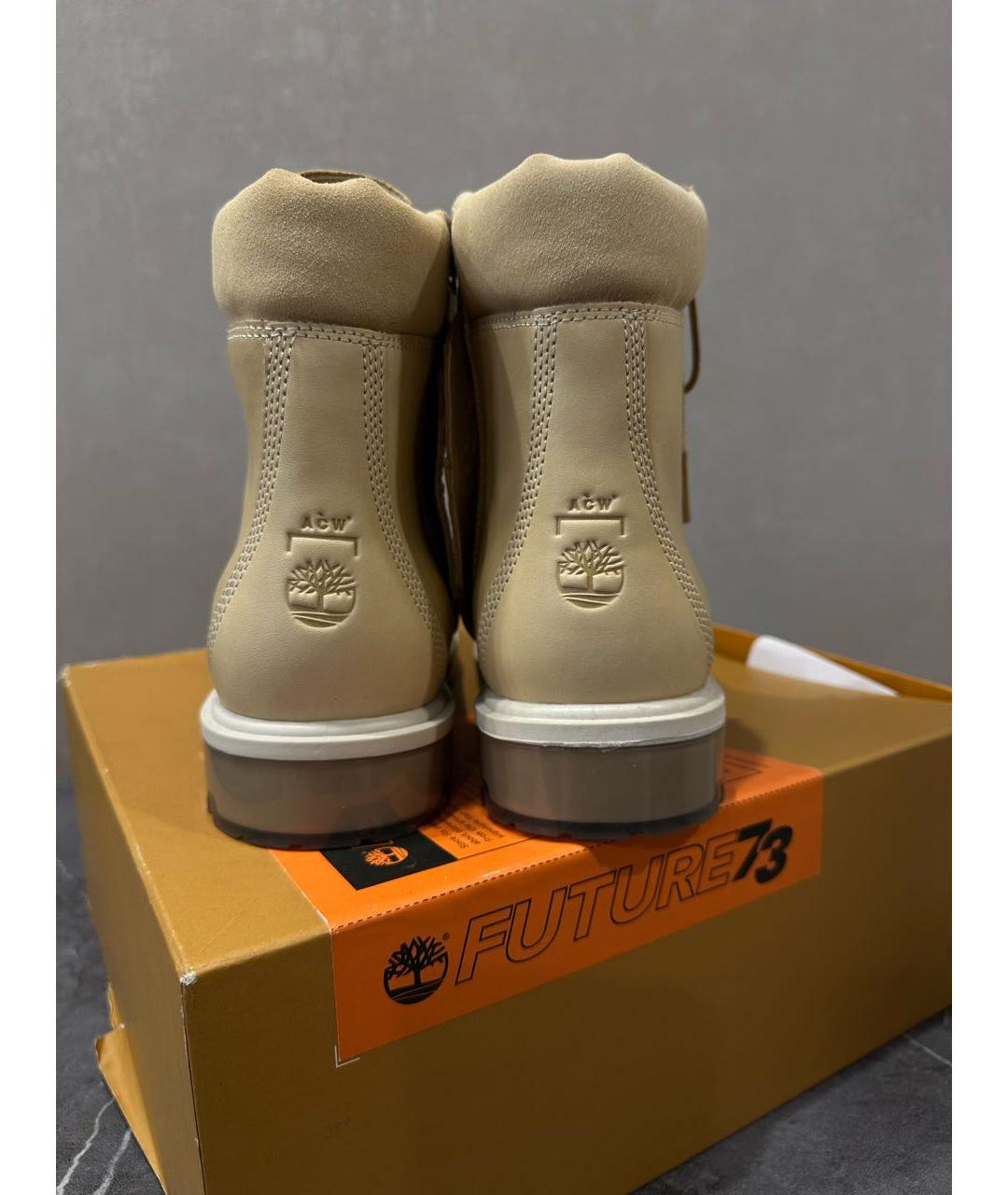 TIMBERLAND Бежевые кожаные высокие ботинки, фото 2