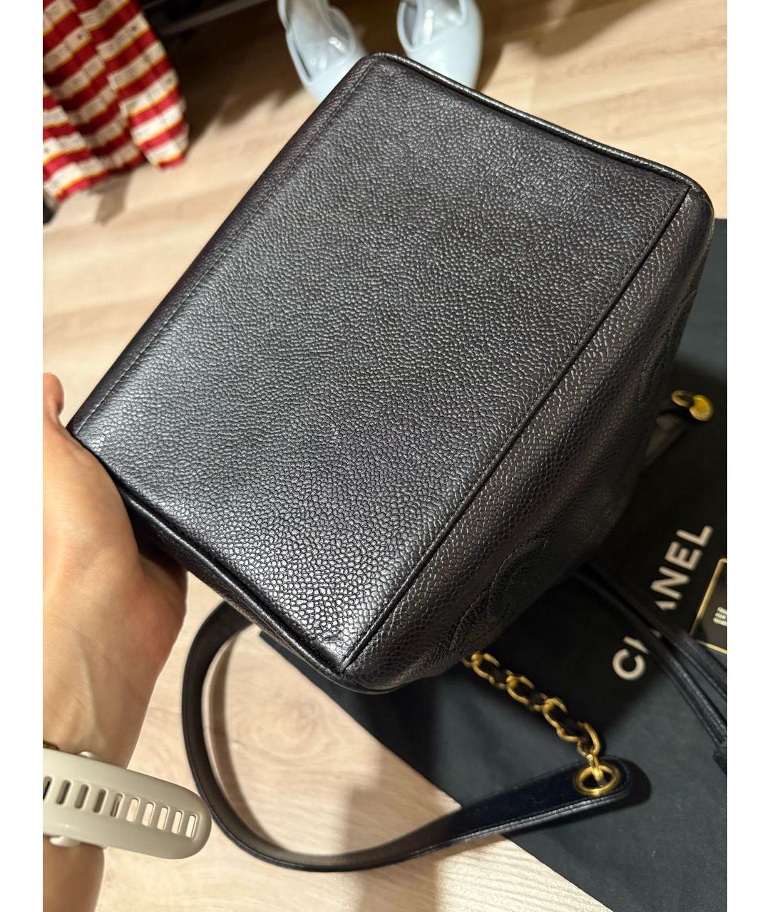 CHANEL Черная кожаная сумка через плечо, фото 3