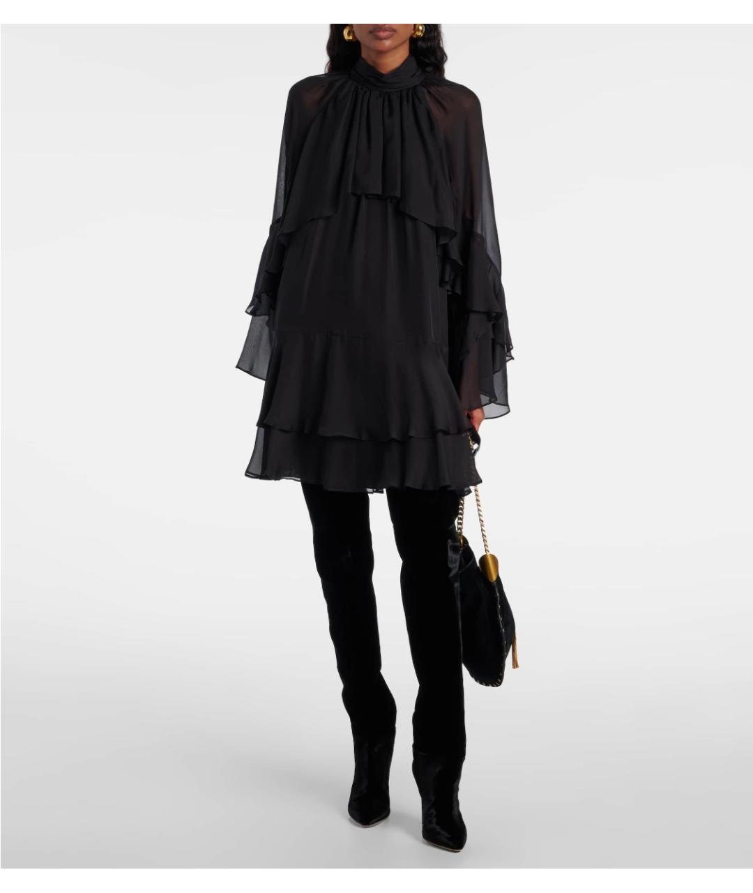 PARIS TEXAS Черные бархатные ботфорты, фото 2