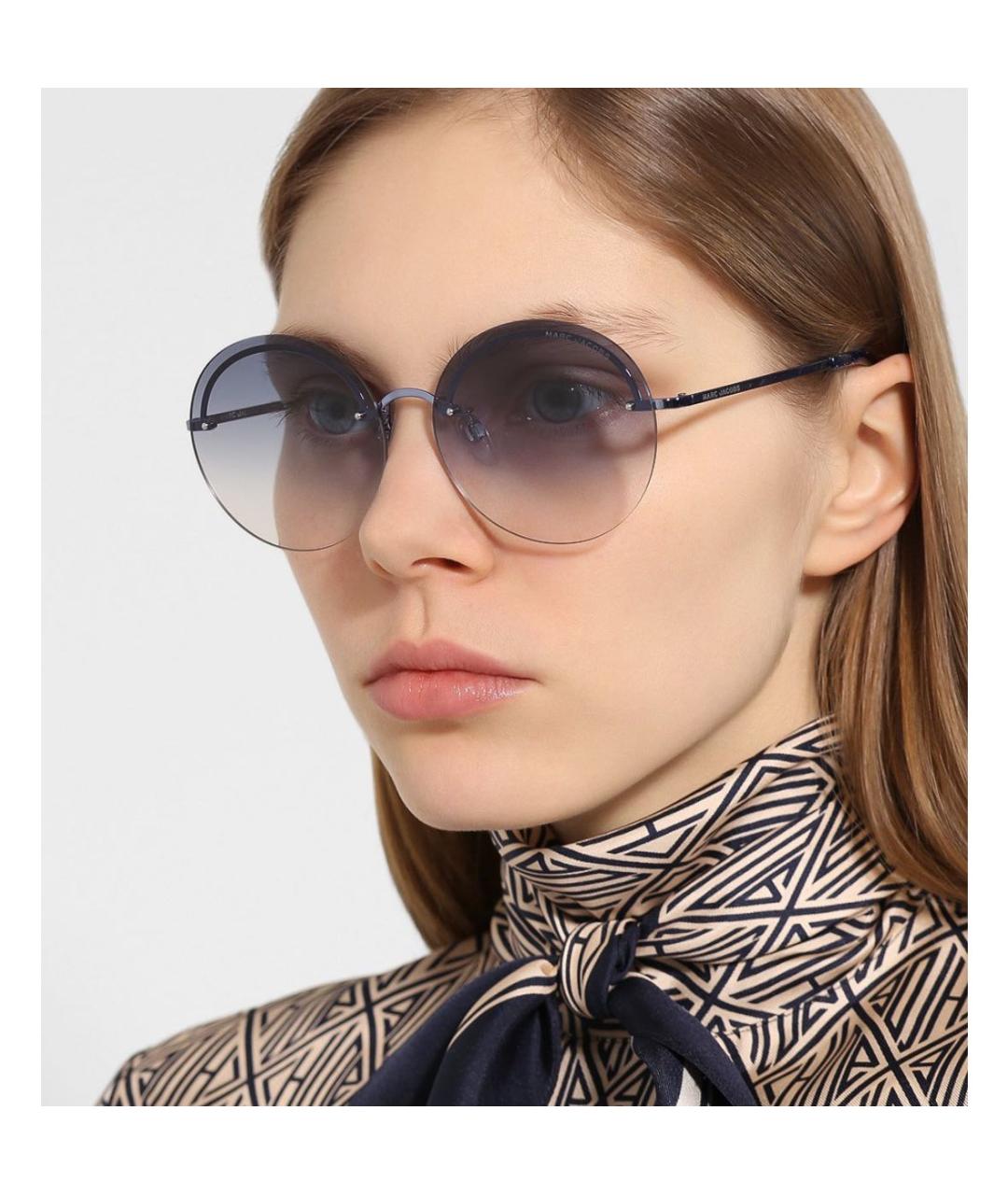 MARC JACOBS Синие металлические солнцезащитные очки, фото 3