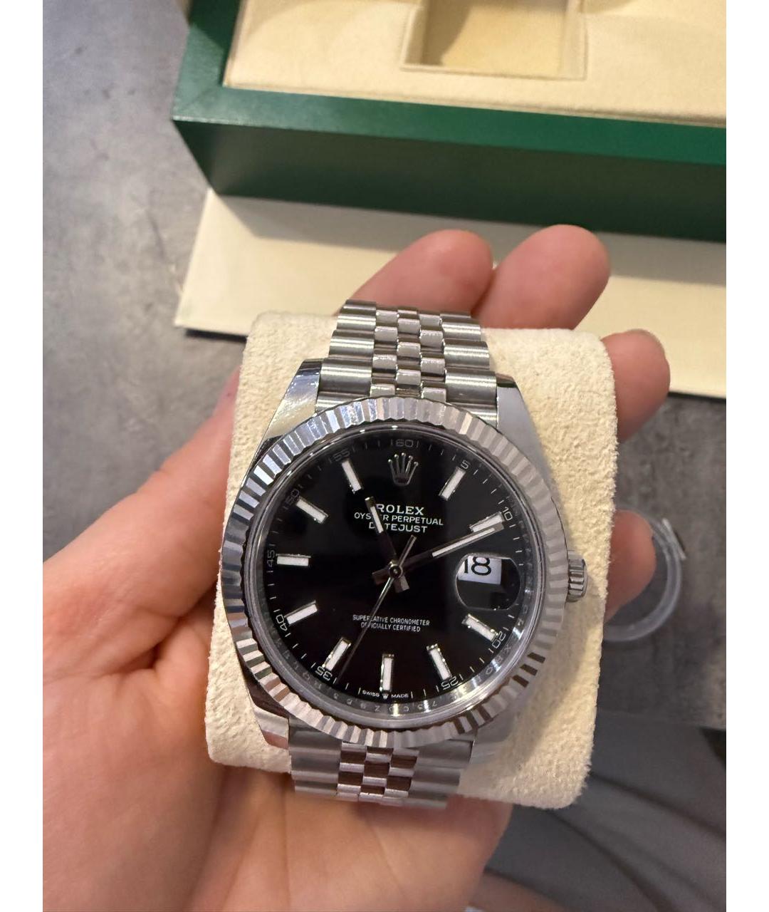 ROLEX Серебряные часы из белого золота, фото 2
