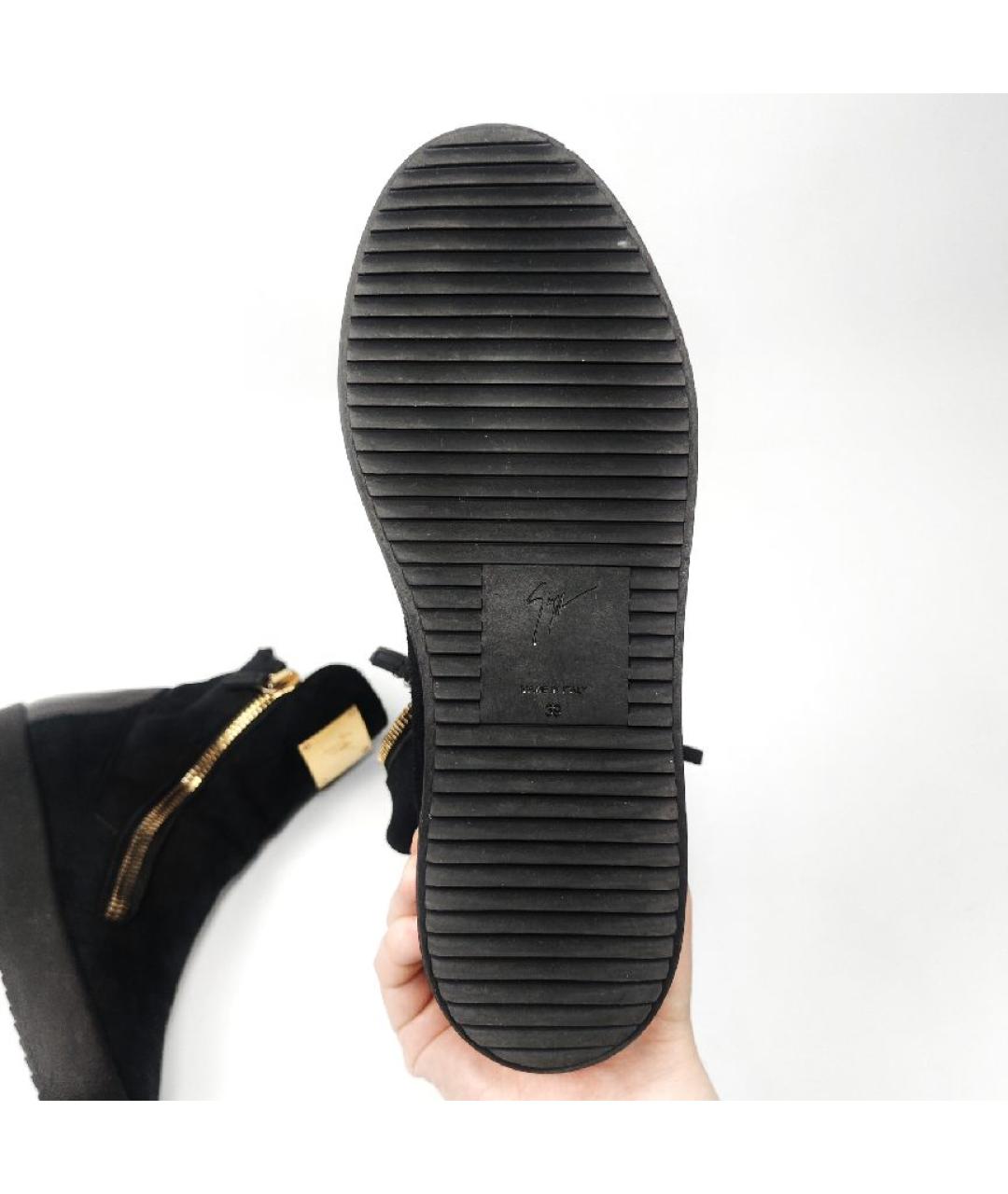 GIUSEPPE ZANOTTI DESIGN Черные замшевые ботинки, фото 6