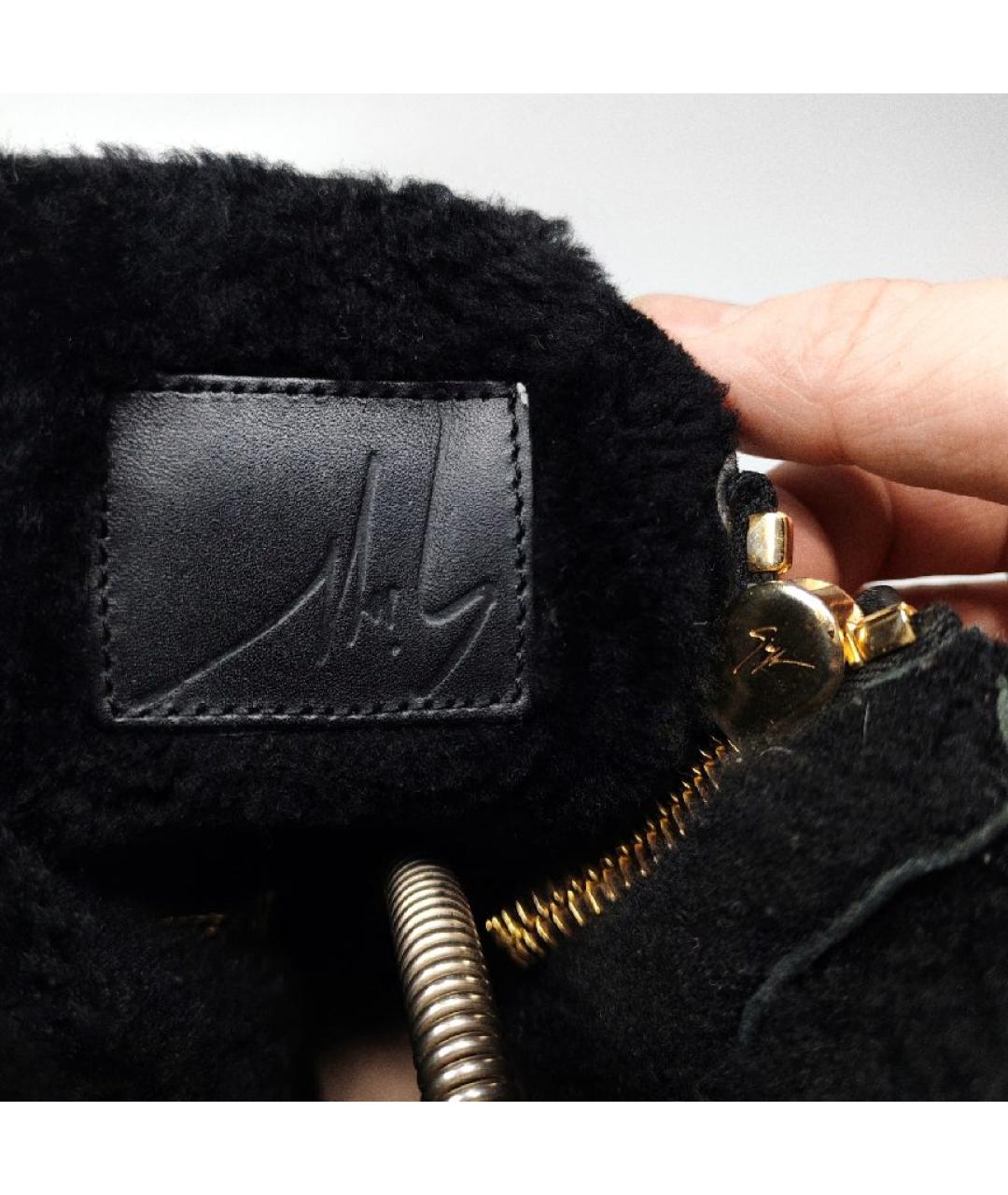 GIUSEPPE ZANOTTI DESIGN Черные замшевые ботинки, фото 5