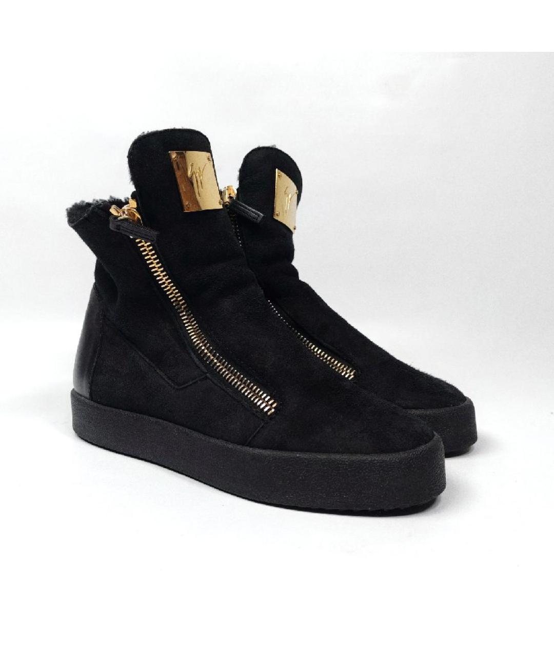 GIUSEPPE ZANOTTI DESIGN Черные замшевые ботинки, фото 9