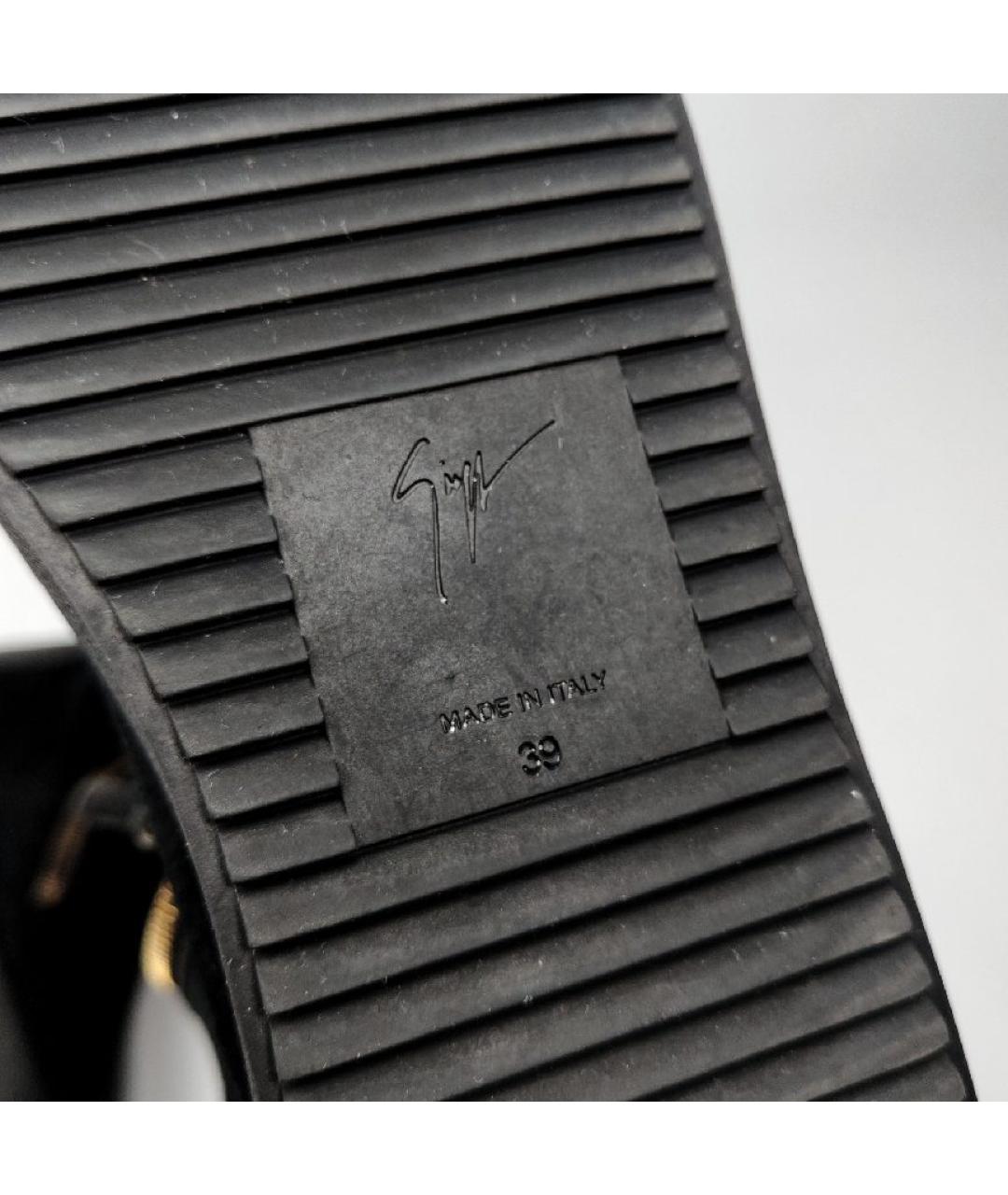 GIUSEPPE ZANOTTI DESIGN Черные замшевые ботинки, фото 8