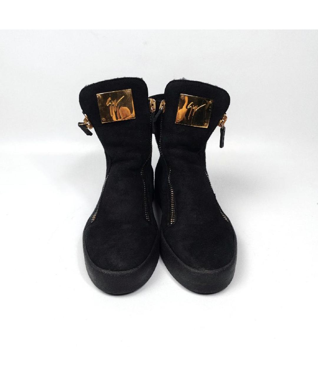GIUSEPPE ZANOTTI DESIGN Черные замшевые ботинки, фото 2