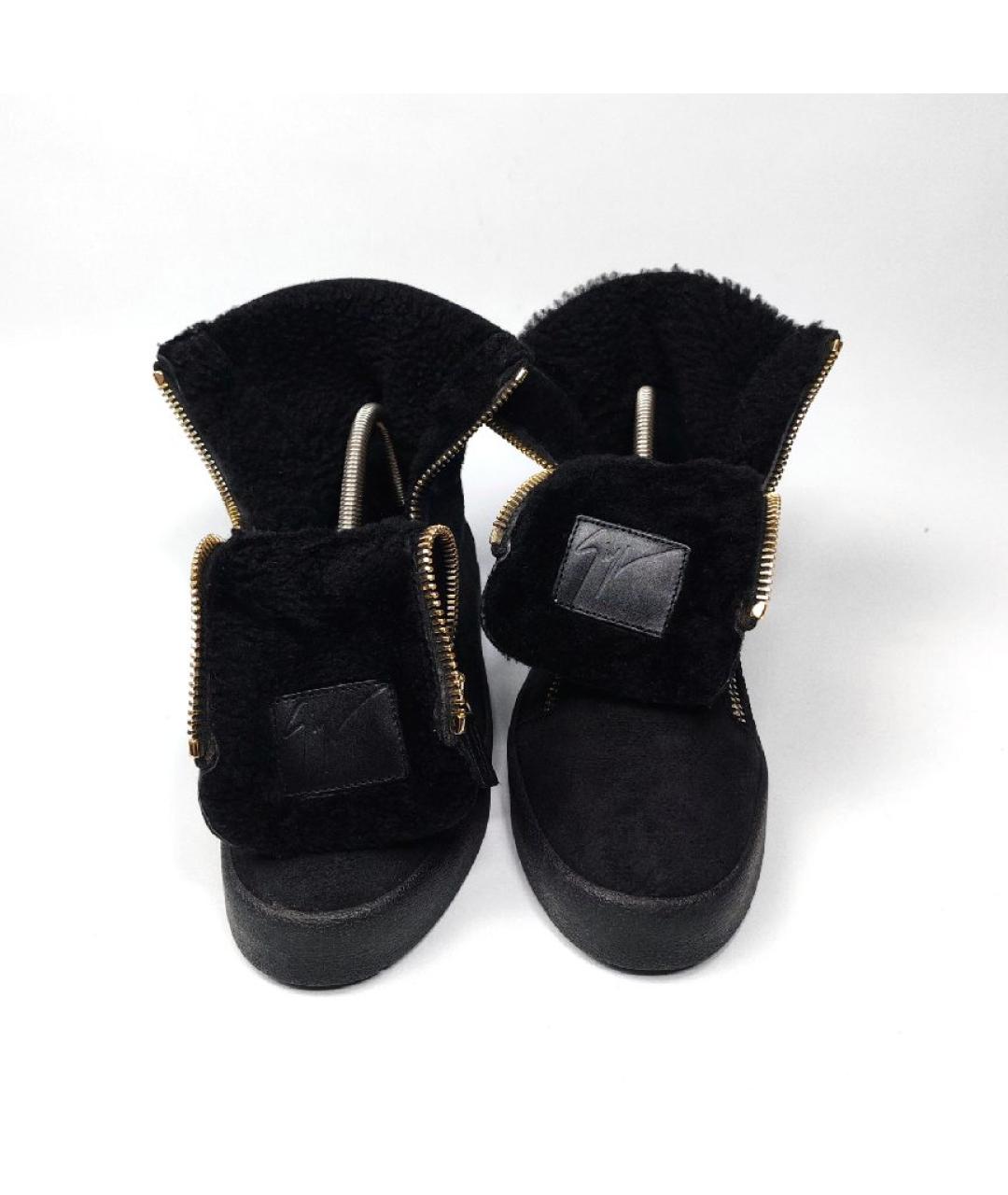 GIUSEPPE ZANOTTI DESIGN Черные замшевые ботинки, фото 3