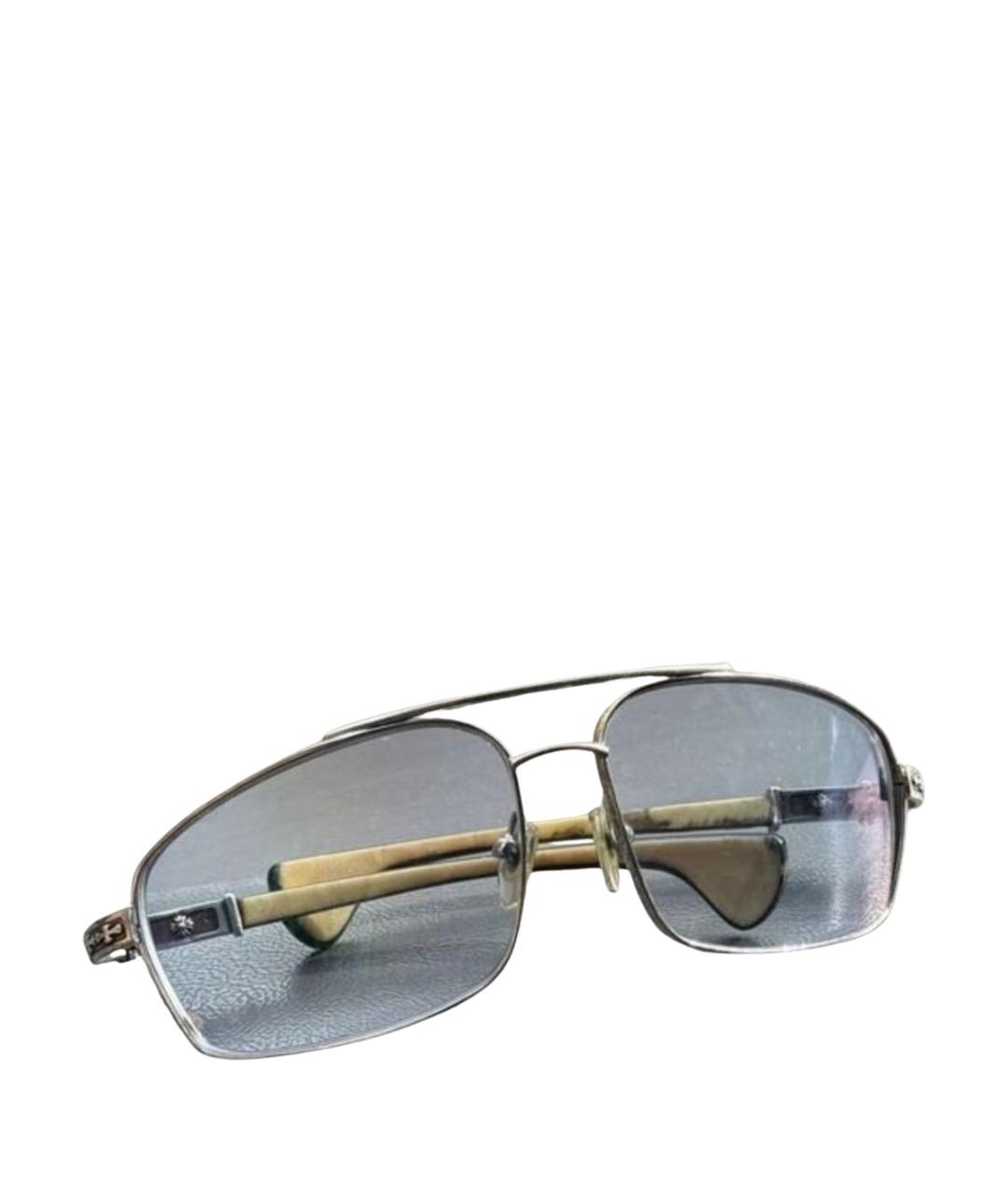 CHROME HEARTS Серебряные металлические солнцезащитные очки, фото 1