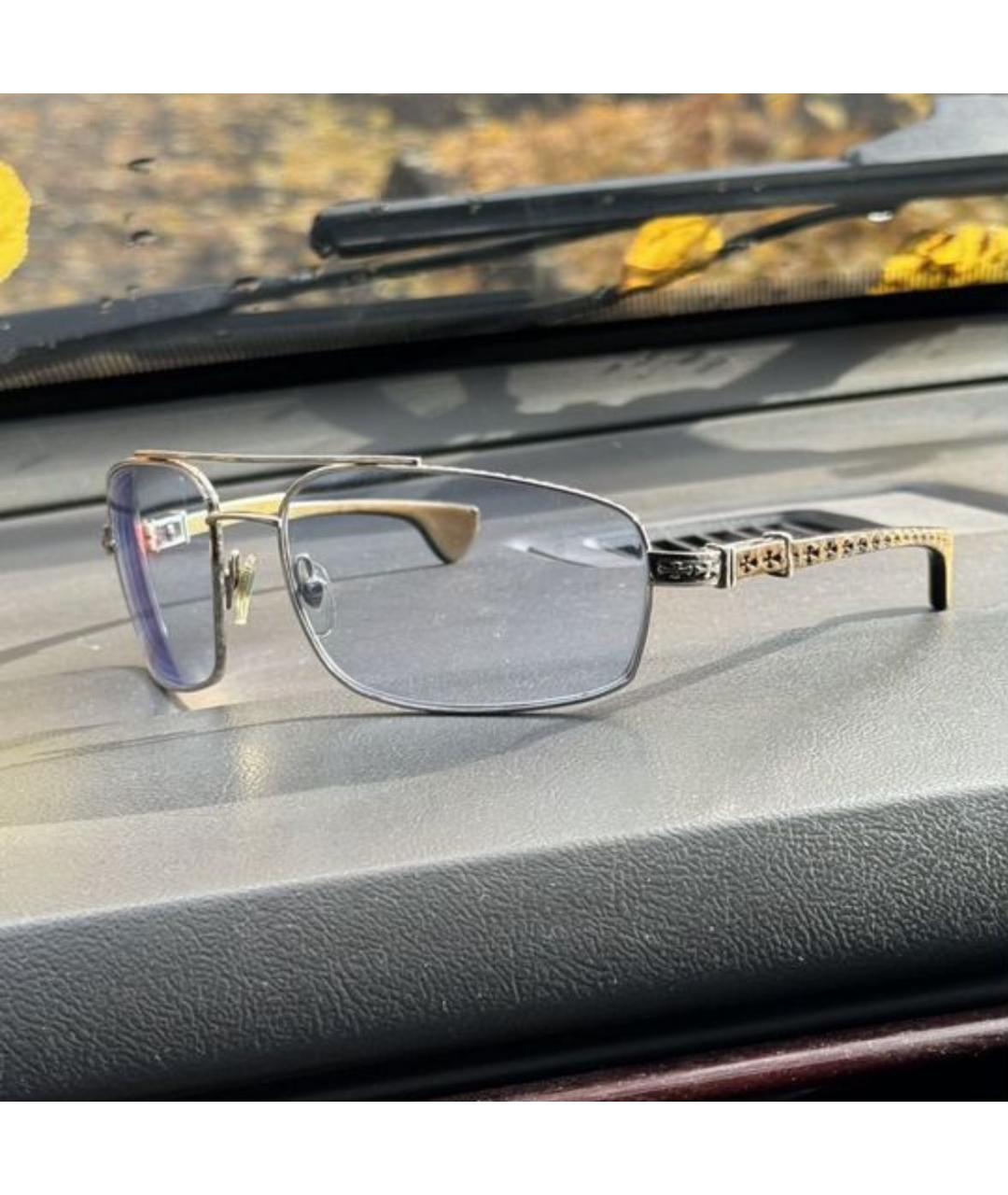 CHROME HEARTS Серебряные металлические солнцезащитные очки, фото 4