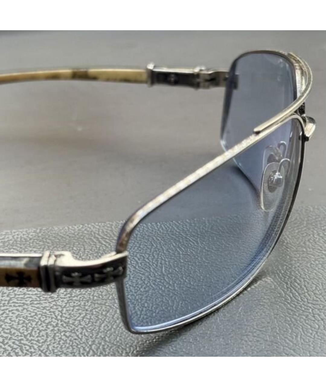 CHROME HEARTS Серебряные металлические солнцезащитные очки, фото 2