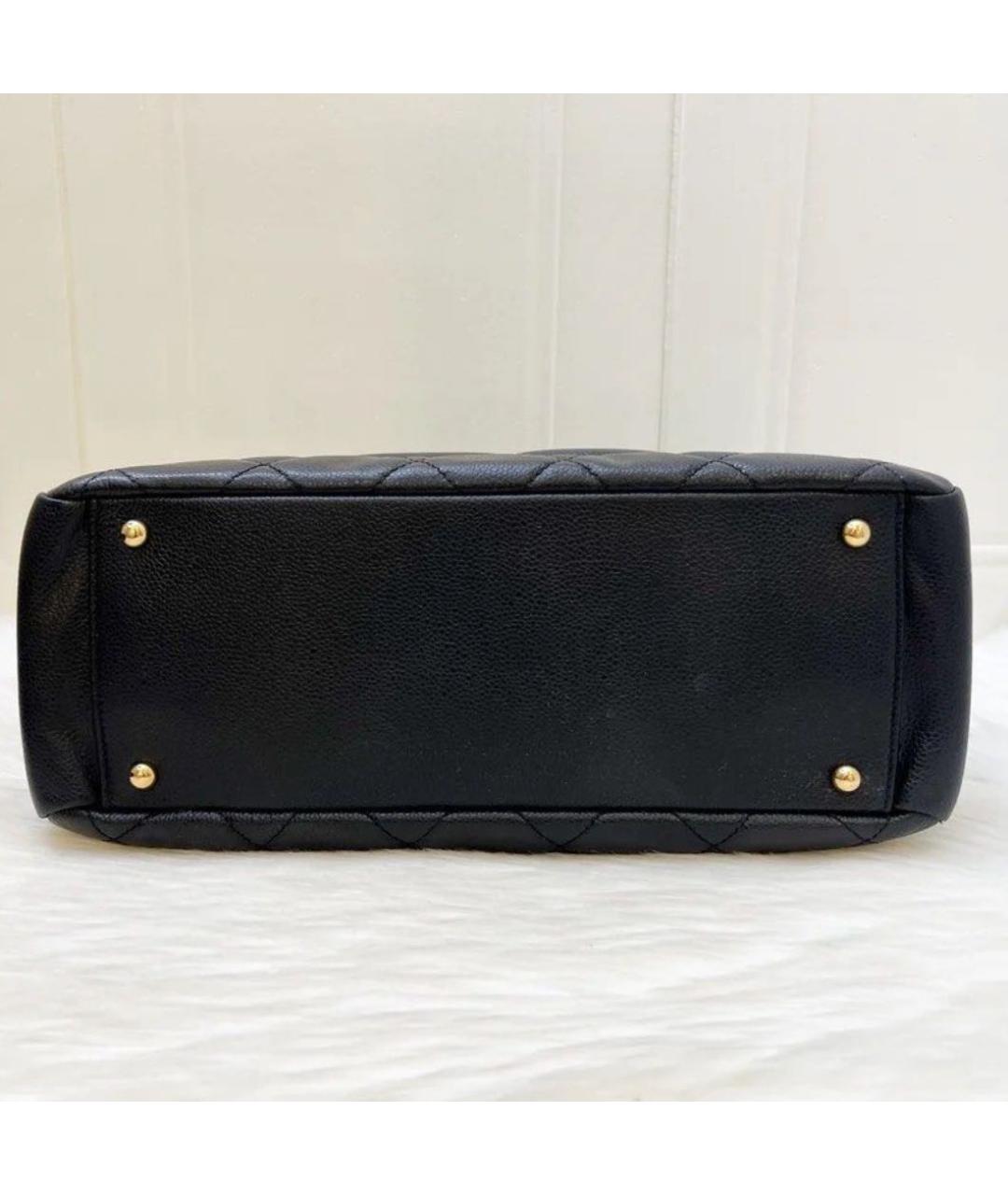 CHANEL Черная кожаная сумка тоут, фото 3