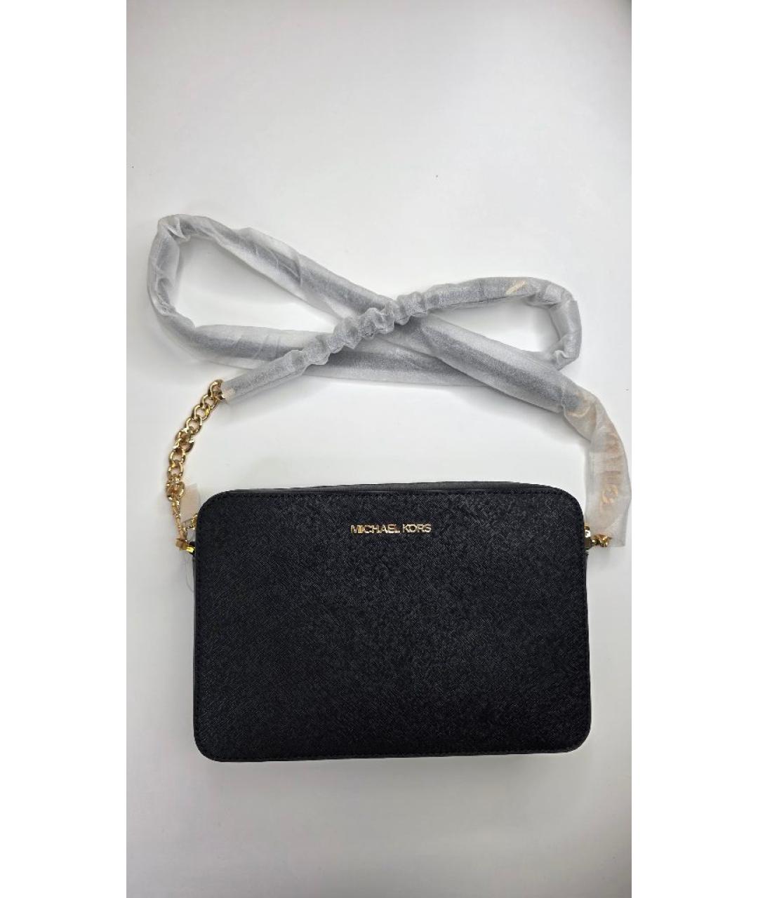 MICHAEL KORS Черная кожаная сумка через плечо, фото 5
