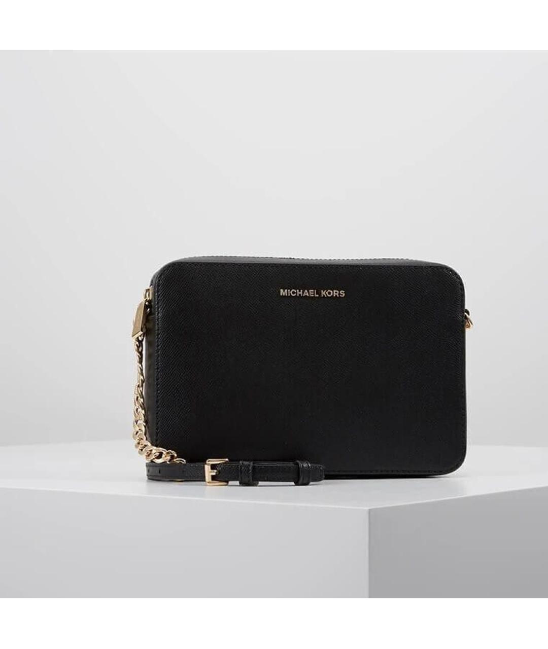 MICHAEL KORS Черная кожаная сумка через плечо, фото 9