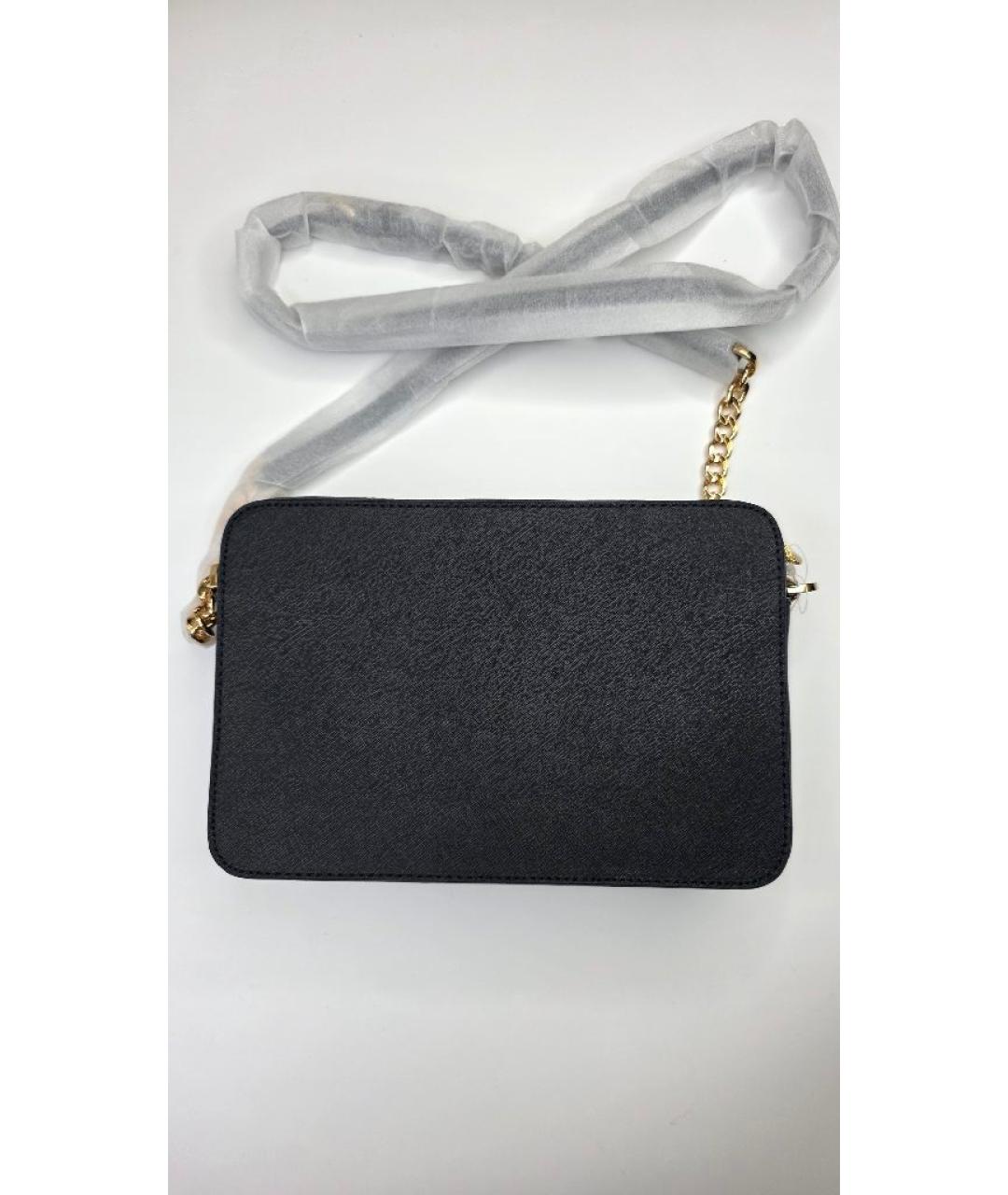 MICHAEL KORS Черная кожаная сумка через плечо, фото 6