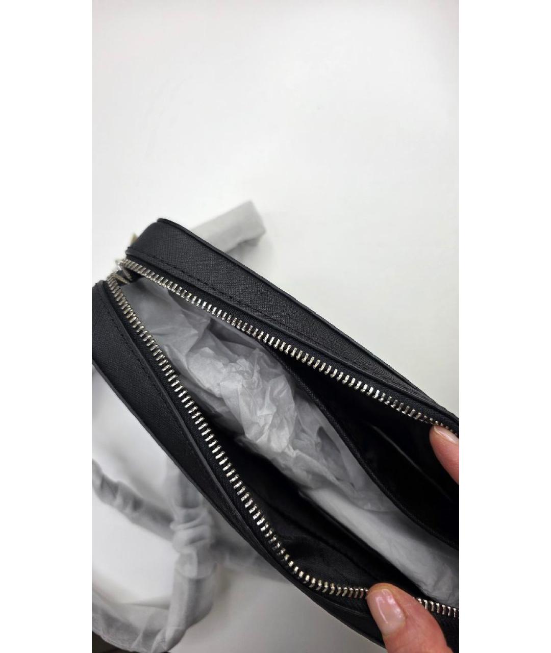 MICHAEL KORS Черная кожаная сумка через плечо, фото 7