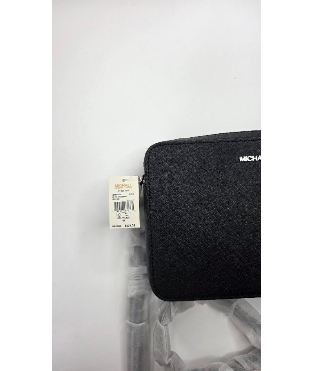 MICHAEL KORS Черная кожаная сумка через плечо, фото 8