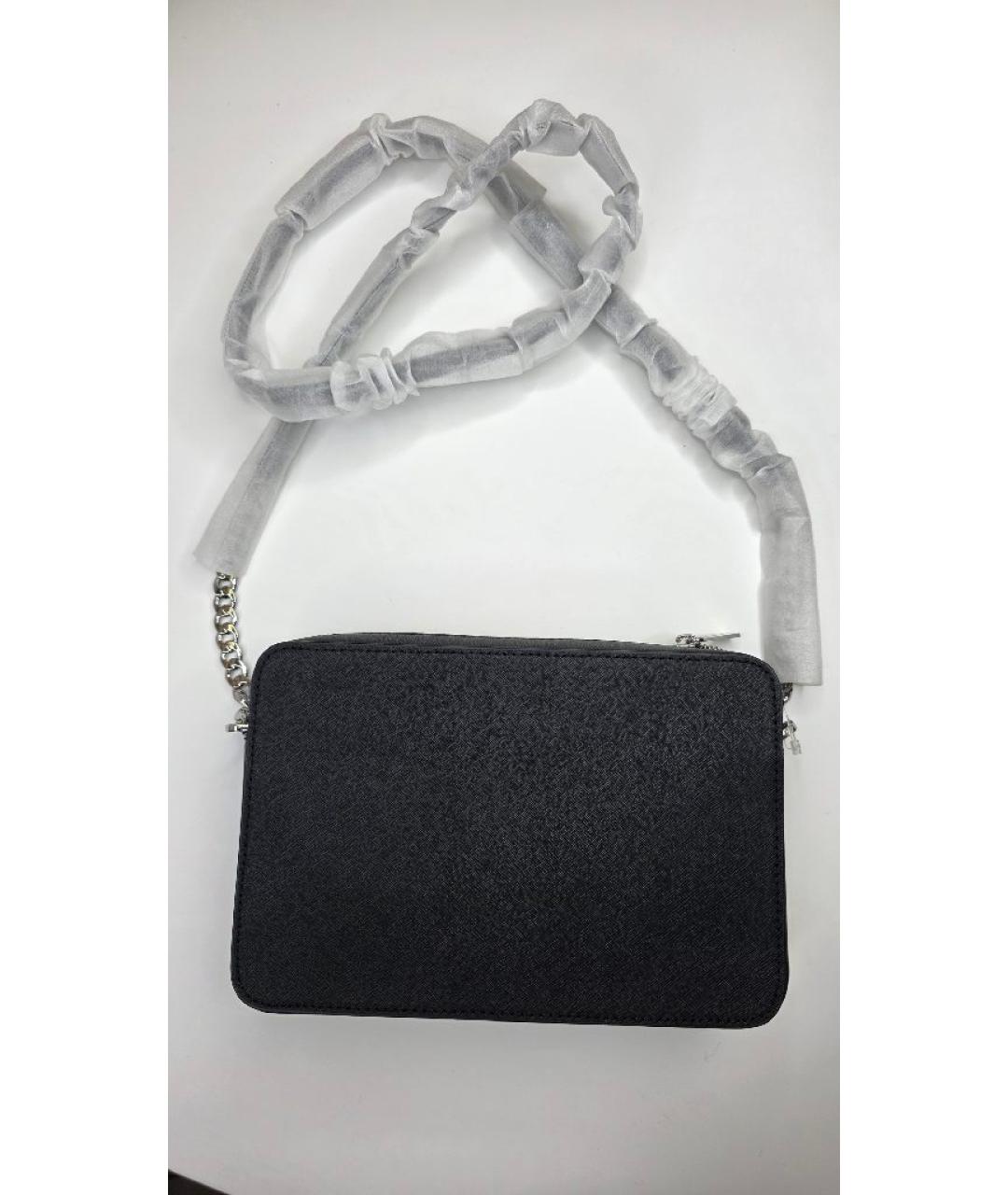 MICHAEL KORS Черная кожаная сумка через плечо, фото 6