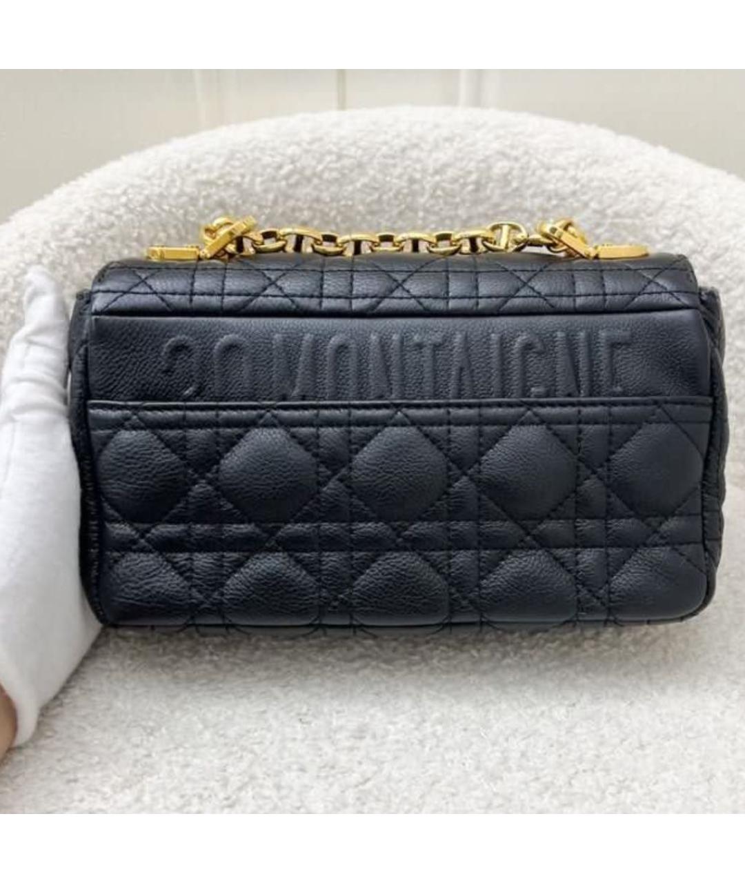 CHRISTIAN DIOR Черная кожаная сумка через плечо, фото 5