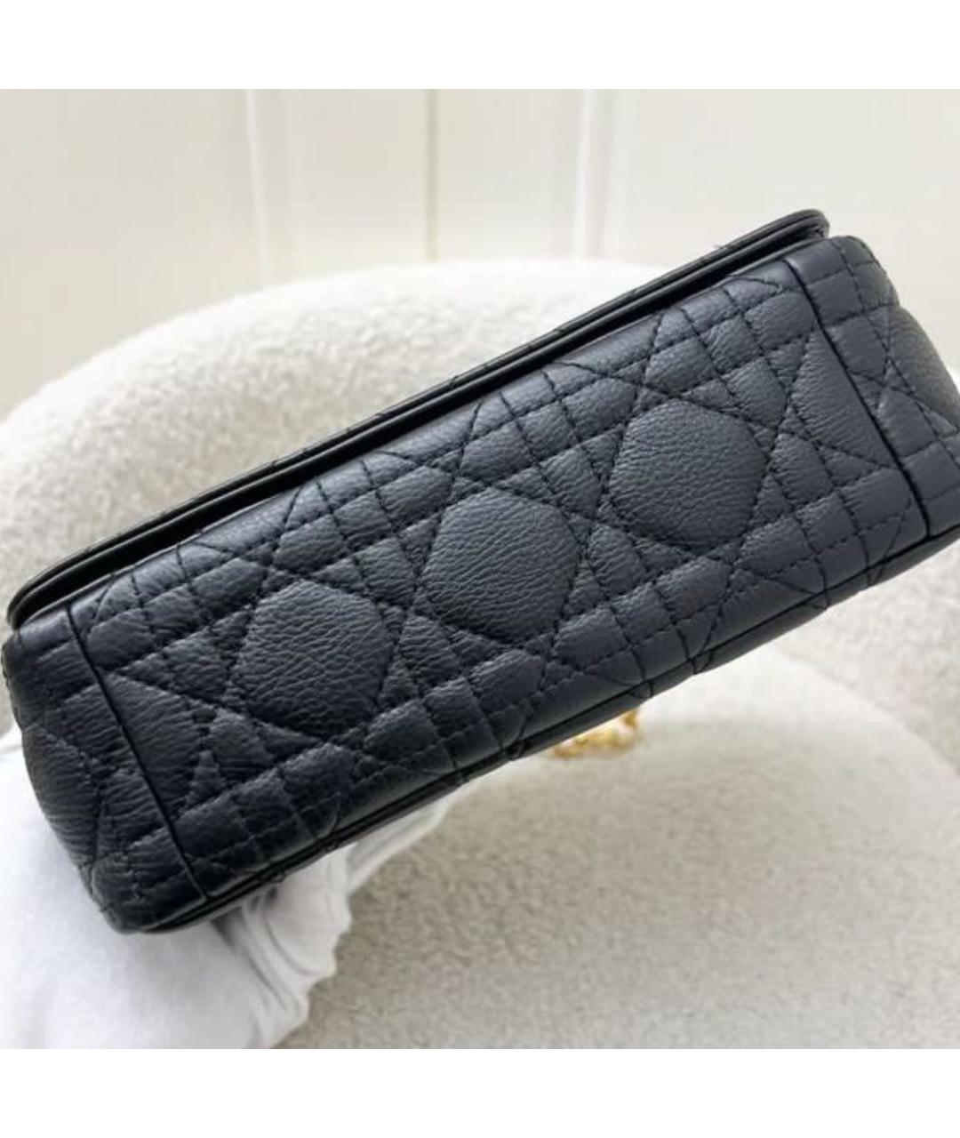 CHRISTIAN DIOR Черная кожаная сумка через плечо, фото 4