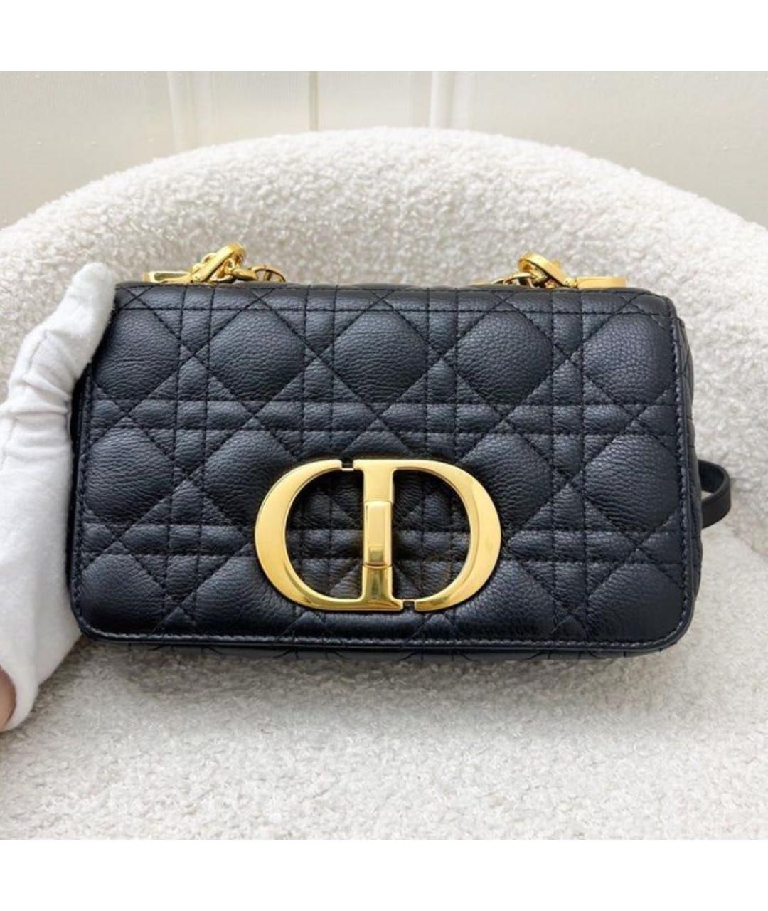 CHRISTIAN DIOR Черная кожаная сумка через плечо, фото 2