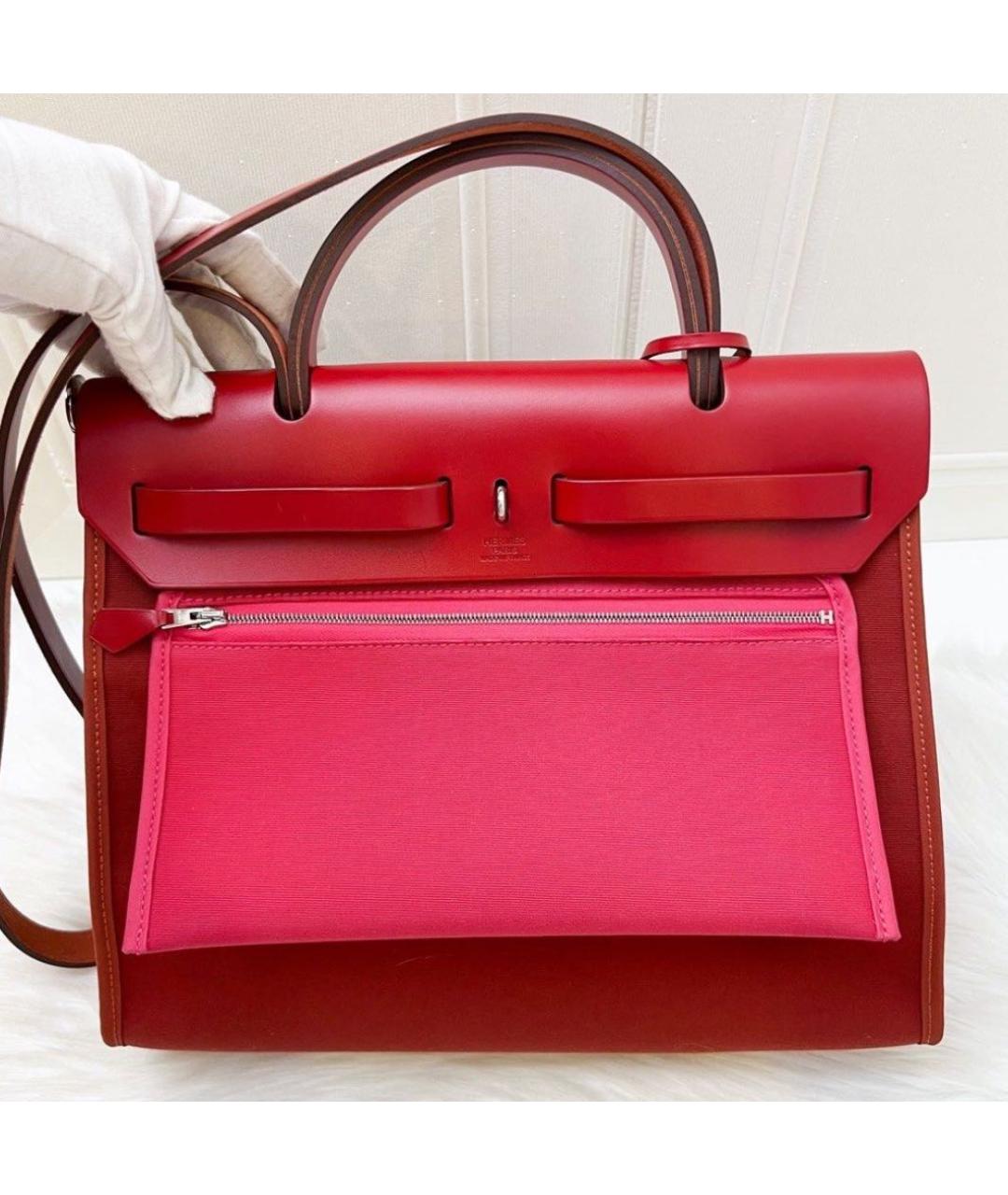 HERMES Красная сумка с короткими ручками, фото 2