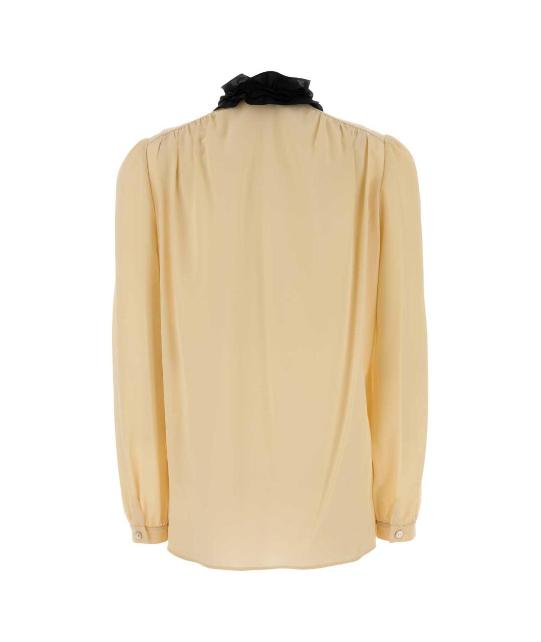 VALENTINO Желтая шелковая рубашка, фото 2